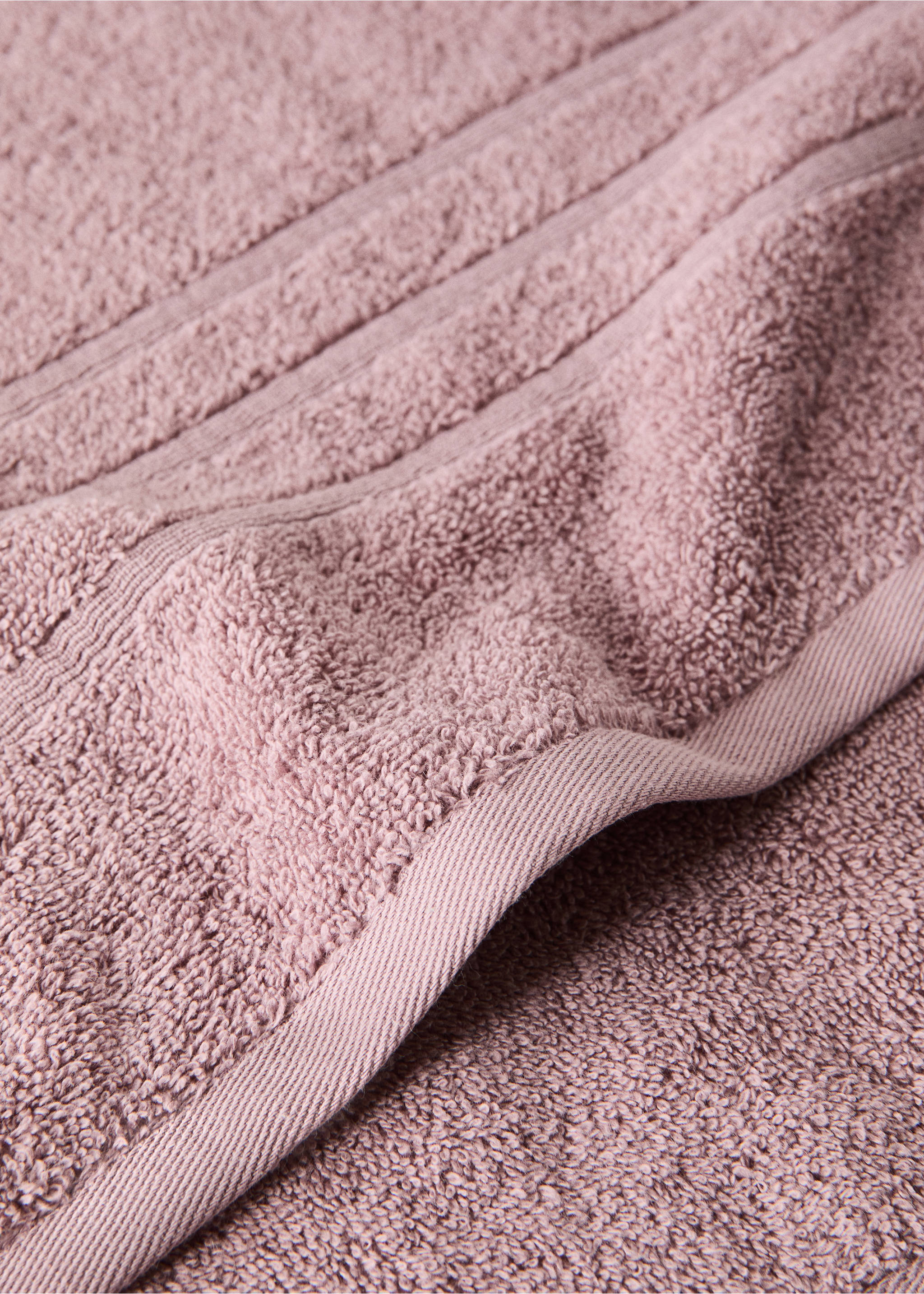 Terry cotton towel - Details of the article 1, Pink. Ref: 37002987-00.