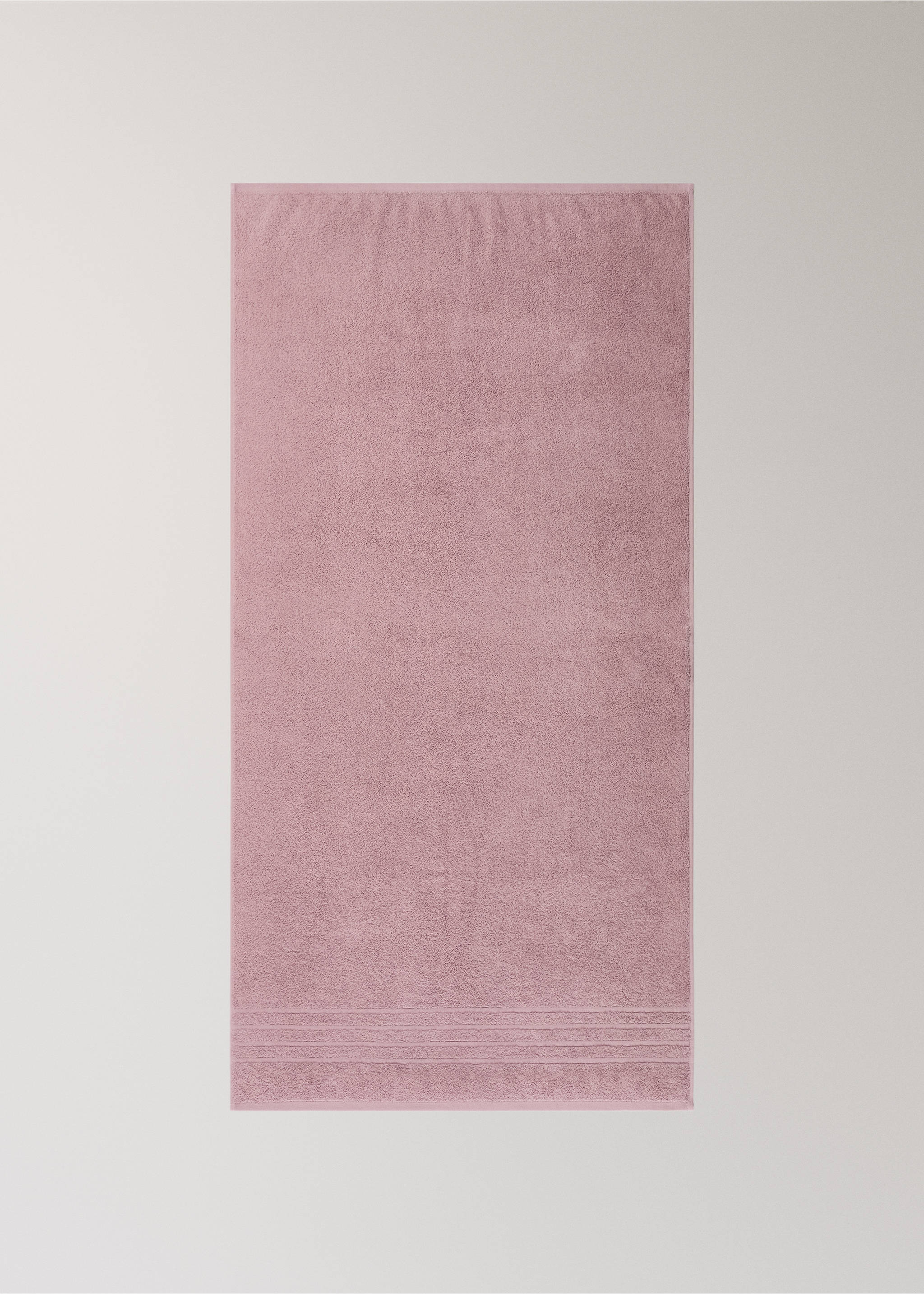 Cotton bath towel - Details of the article 3, Pink. Ref: 37002988-00.