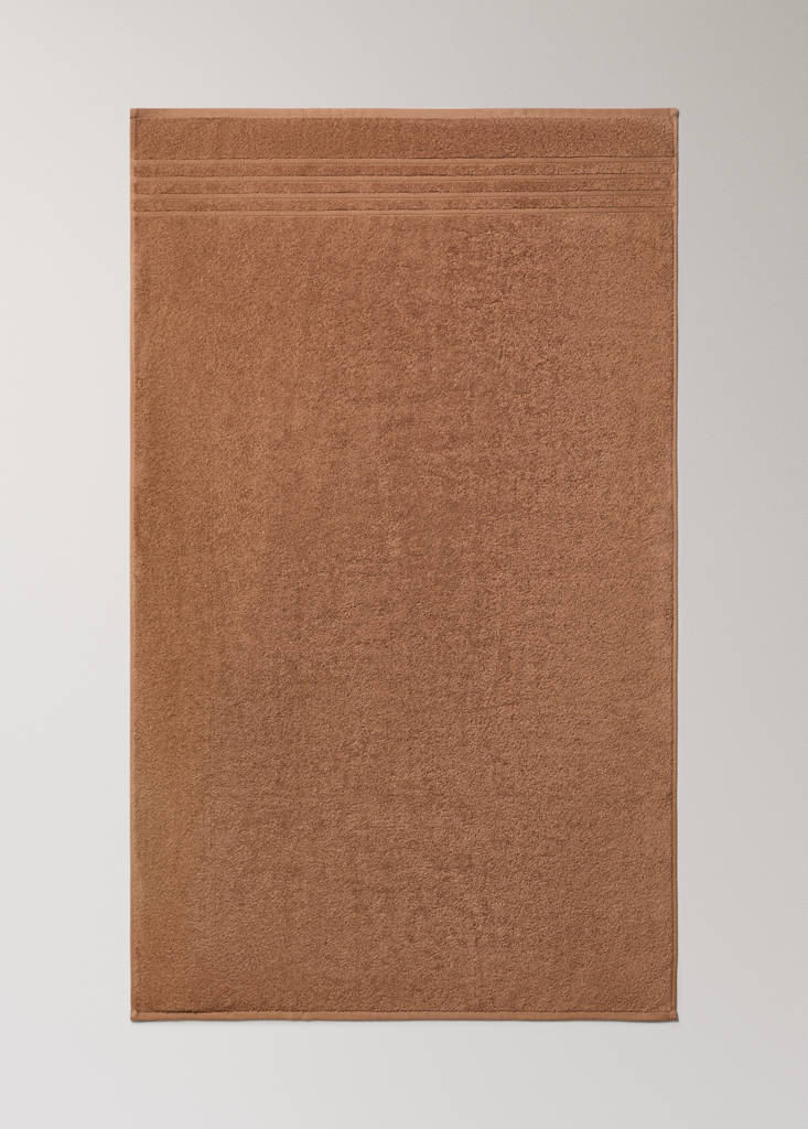 XL cotton terry shower towel — Medium Brown