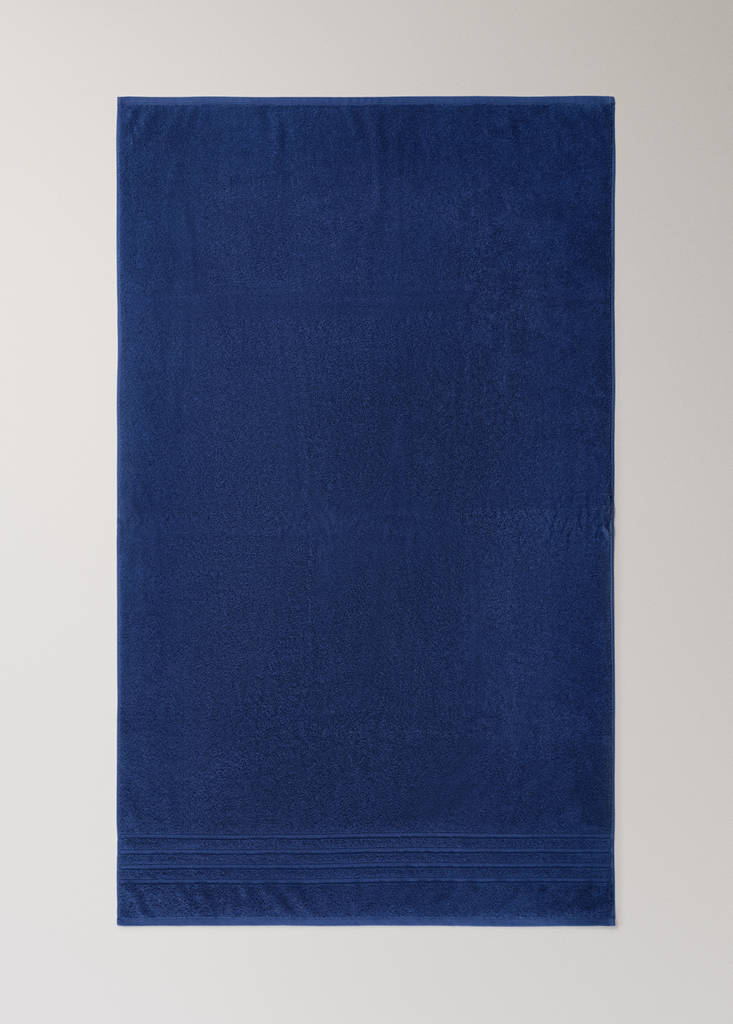 XL cotton terry shower towel — Night Blue