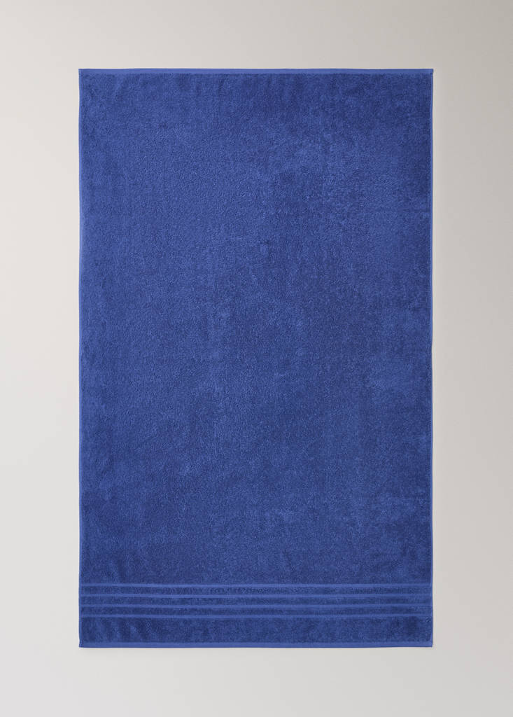 XL cotton terry shower towel — Night Blue