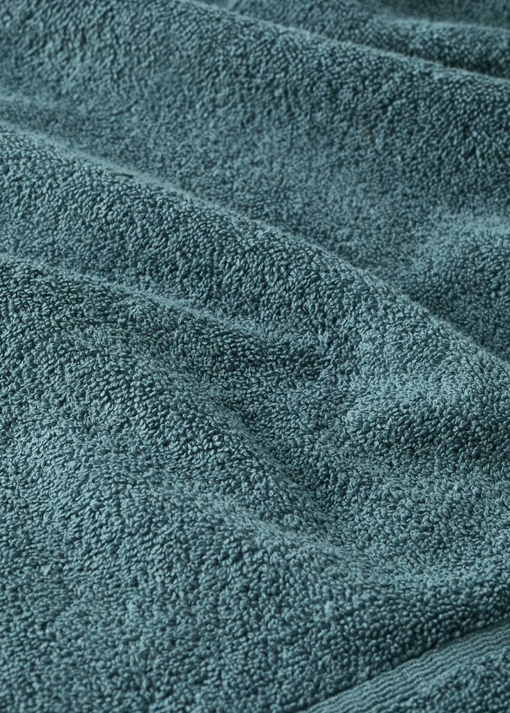 XL cotton terry shower towel — Petrol Blue