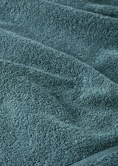 XL cotton terry shower towel — Petrol Blue 2