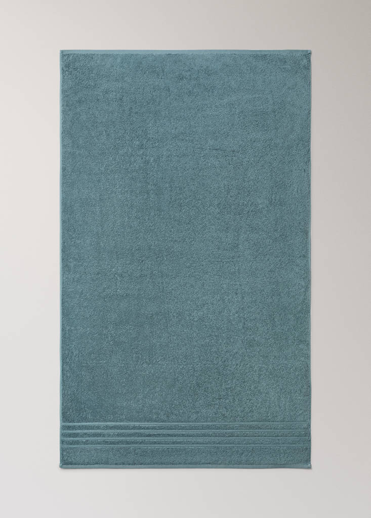 XL cotton terry shower towel — Petrol Blue