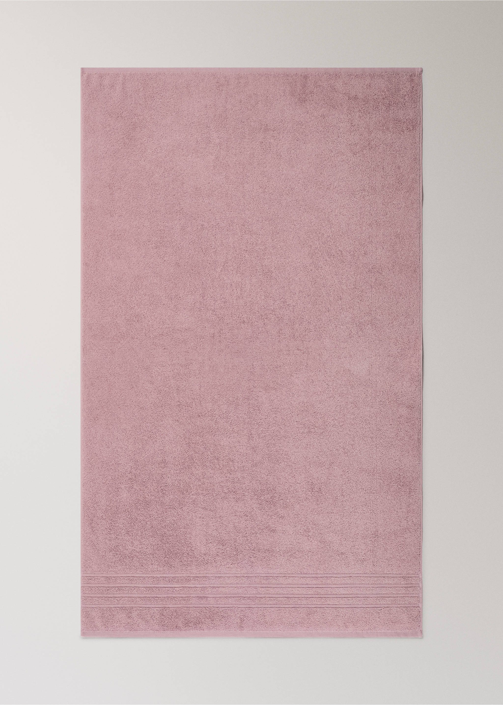 XL cotton terry shower towel - Details of the article 3, Pink. Ref: 37002989-00.