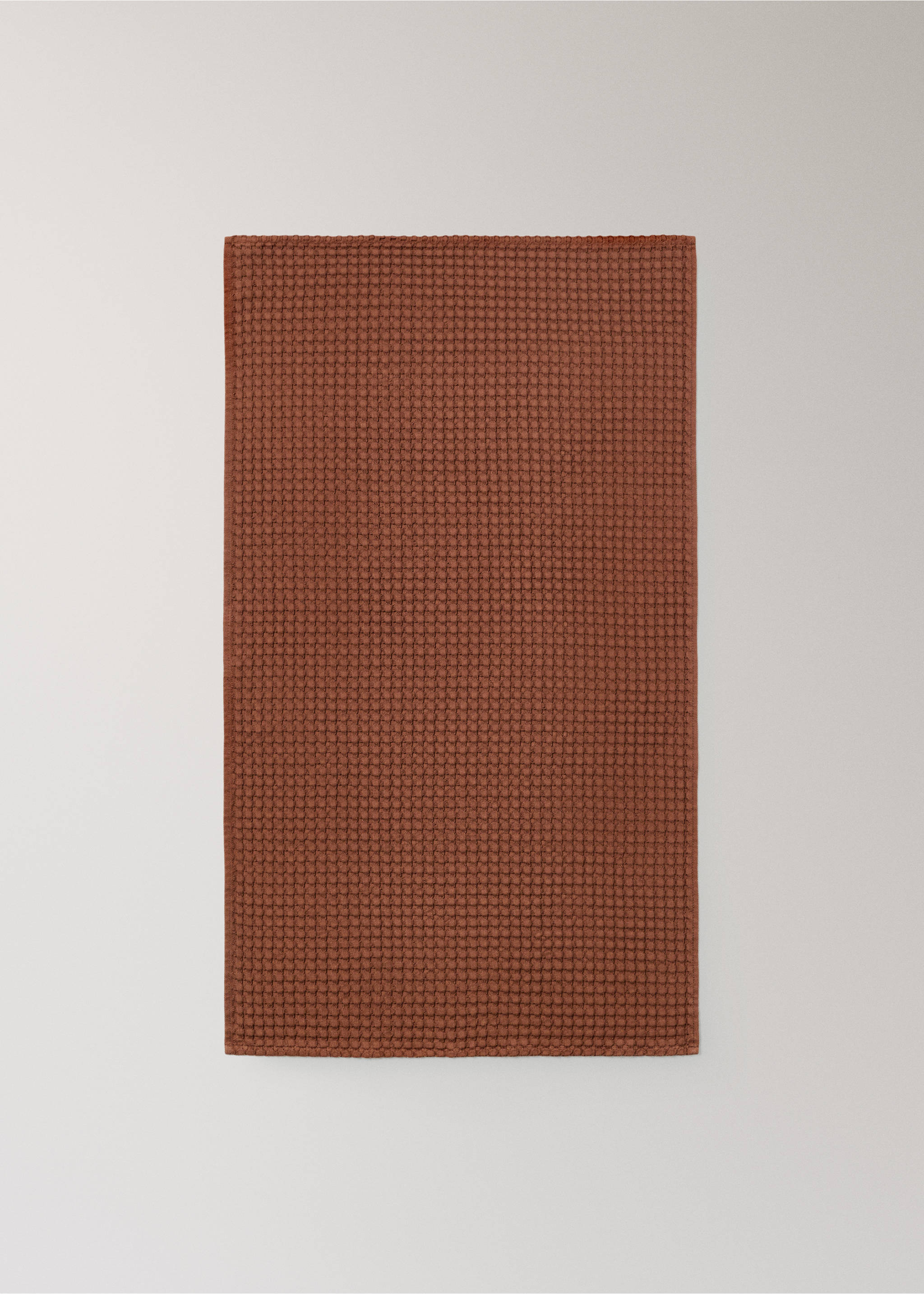 Baumwoll-Waffel-Handtuch - Detail des Artikels 3, Rotbraun. Ref: 37002991-00.