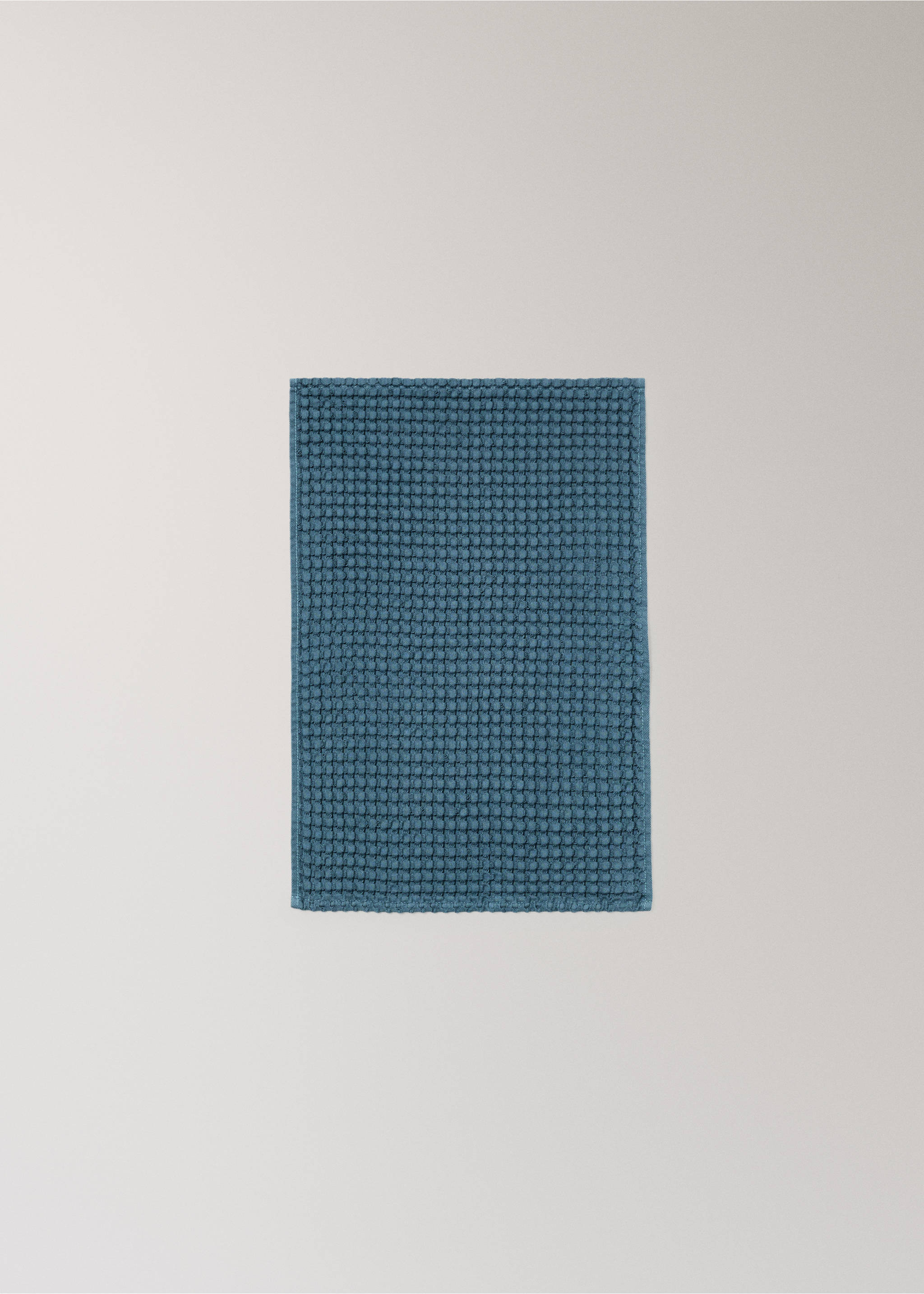 Handtuch aus Waffel-Baumwolle - Detail des Artikels 3, Petrolblau. Ref: 37002992-00.