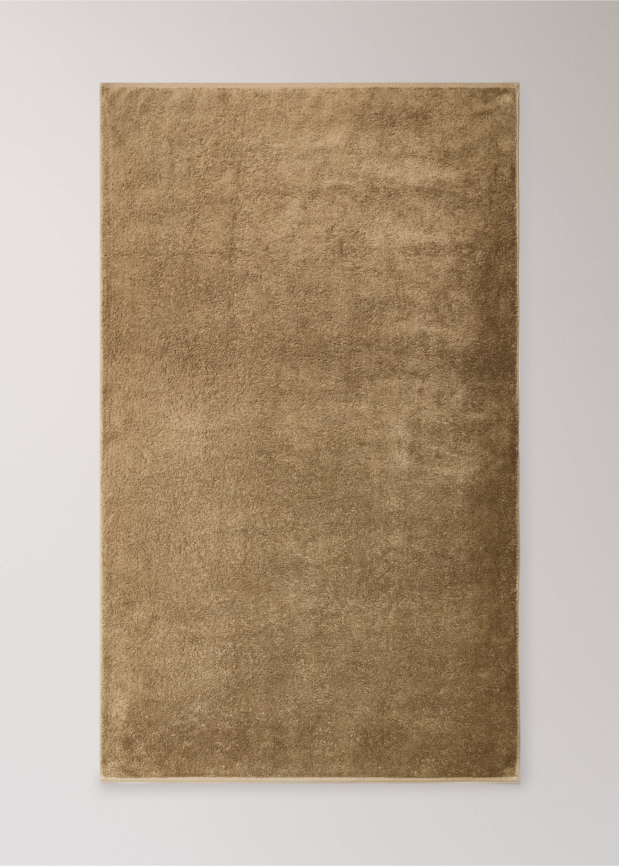 Soft cotton bath towel - Details of the article 3, Khaki. Ref: 37002993-00.