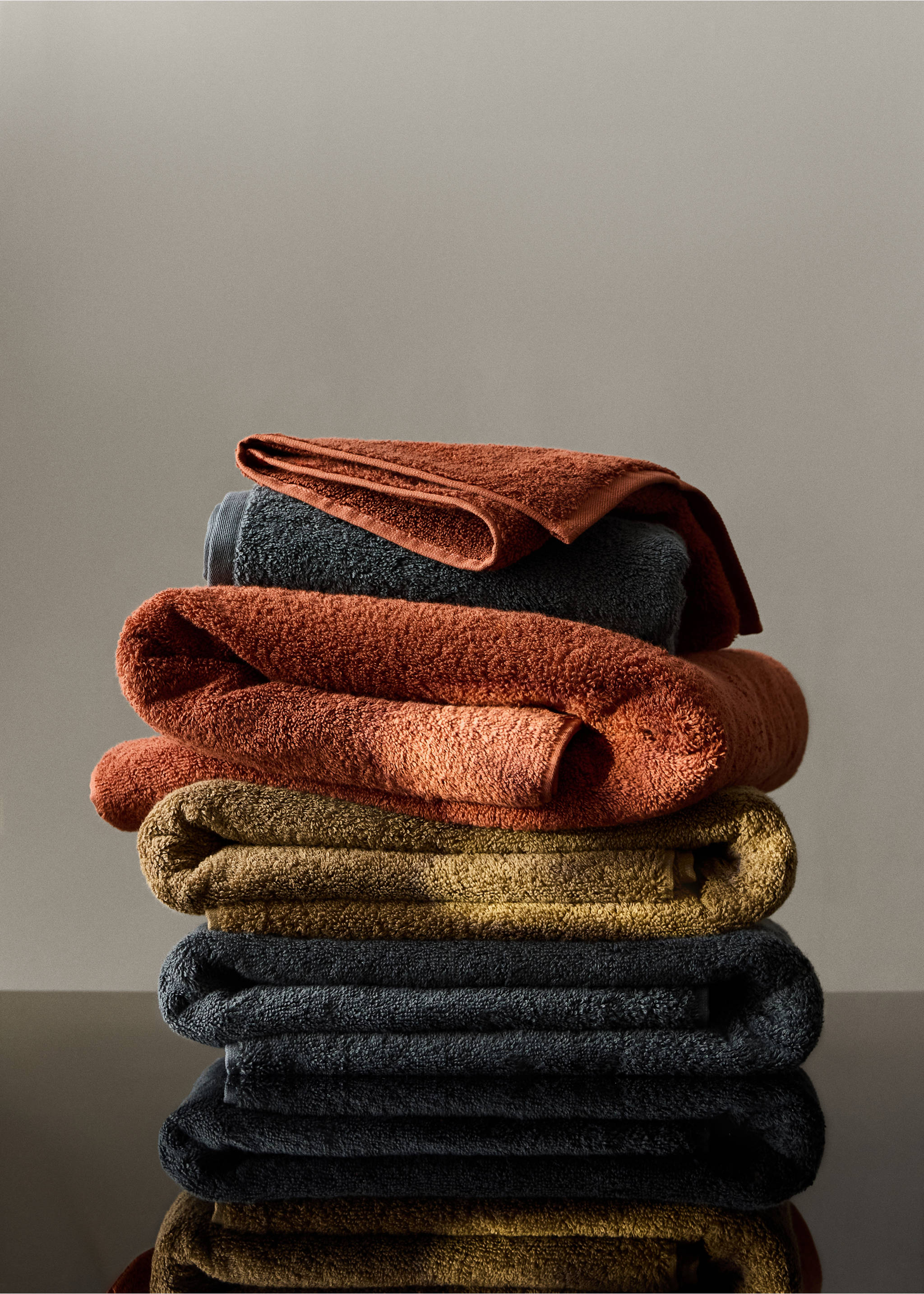 Soft cotton bath towel - General plane, Russet. Ref: 37002993-00.
