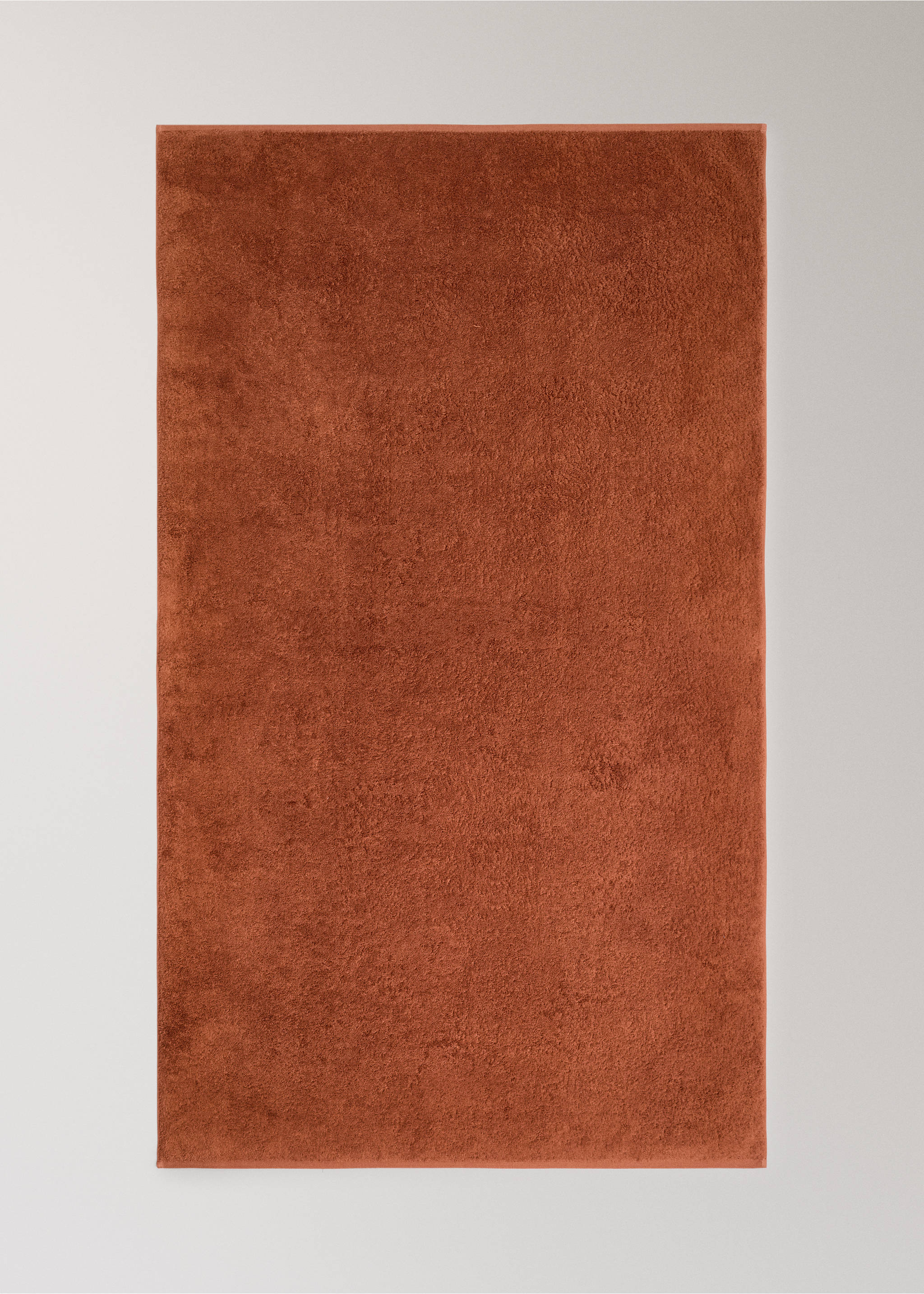 Soft cotton bath towel - Details of the article 3, Russet. Ref: 37002993-00.