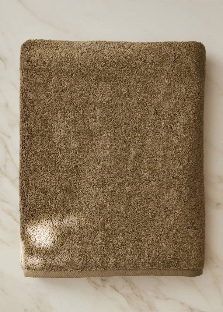 Soft cotton shower towel — Khaki