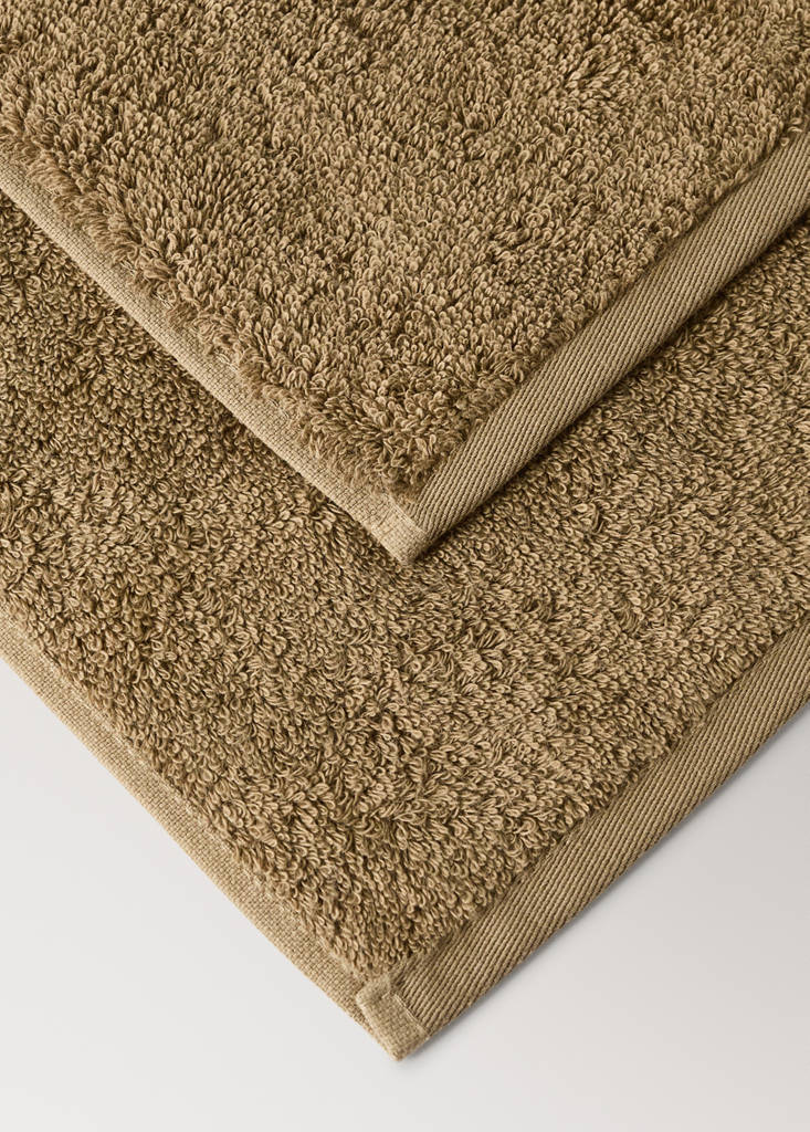 Soft cotton shower towel — Khaki