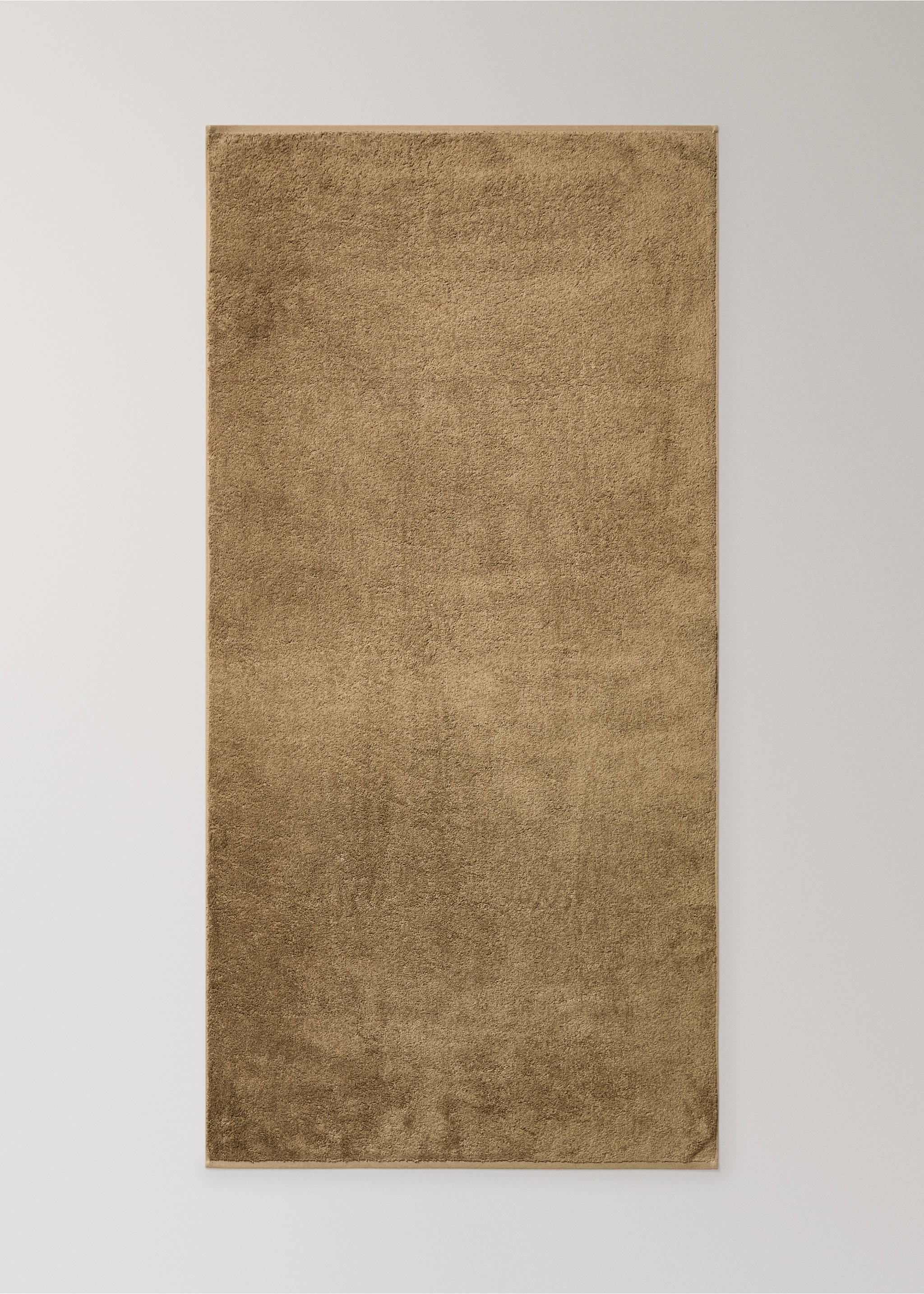 Soft cotton shower towel - Details of the article 3, Khaki. Ref: 37002994-00.