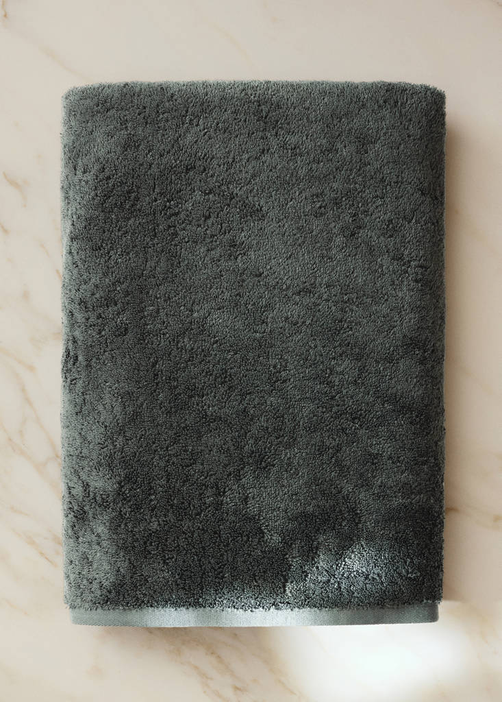 Soft cotton shower towel — Petrol Blue