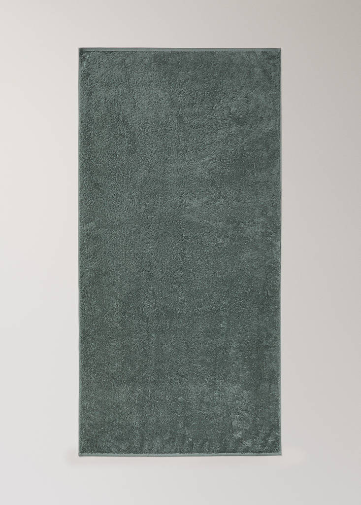Soft cotton shower towel — Petrol Blue
