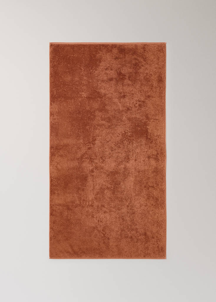 Soft cotton shower towel — Russet