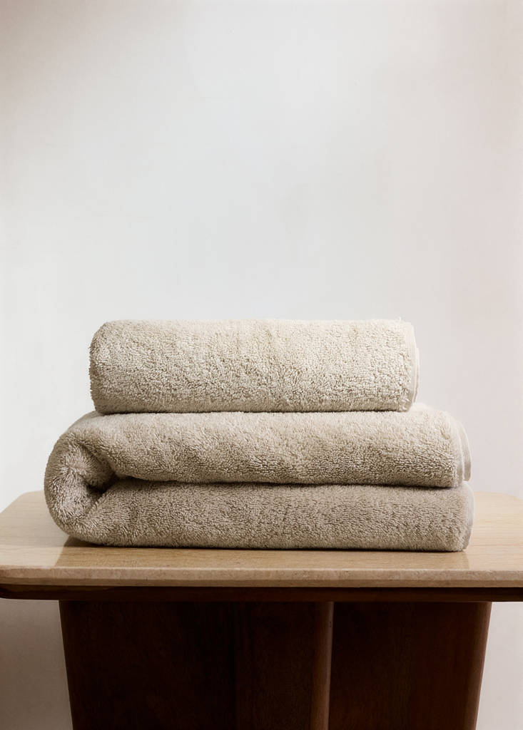 Soft cotton washbasin towel — Sand