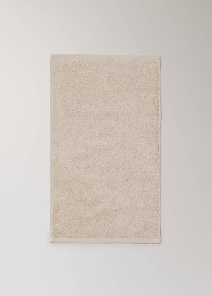 Soft cotton washbasin towel — Sand