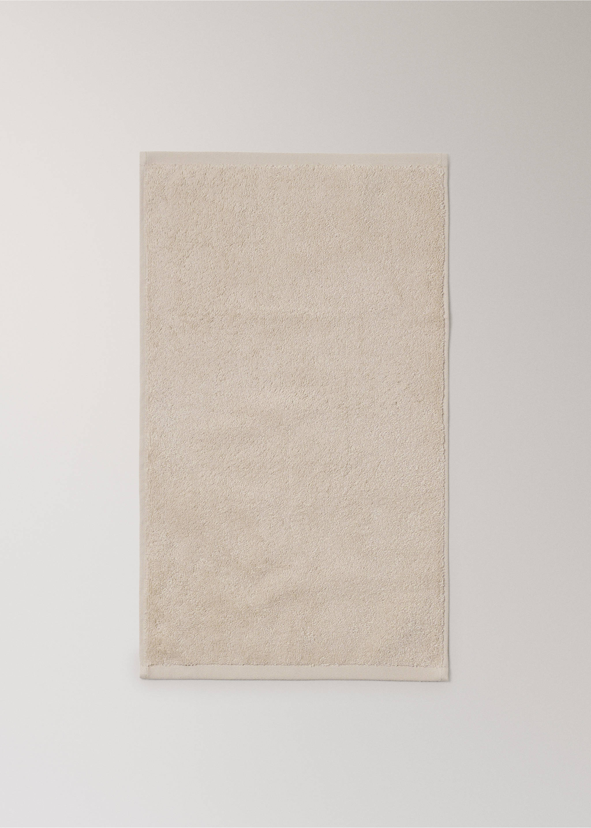 Soft cotton washbasin towel - Details of the article 3, Sand. Ref: 37002995-00.