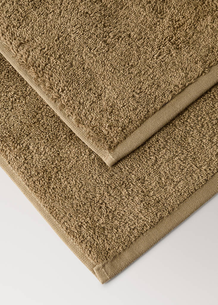 Soft cotton washbasin towel — Khaki