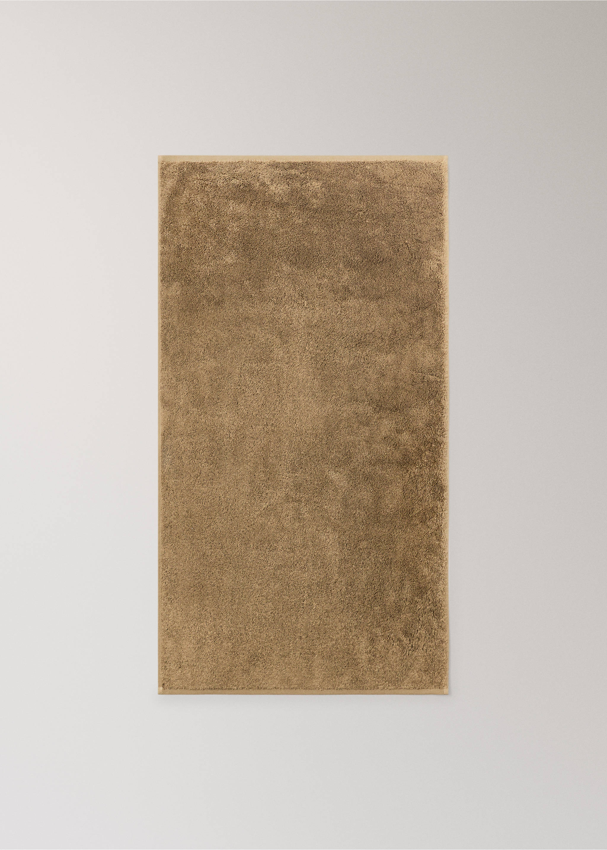 Soft cotton washbasin towel - Details of the article 3, Khaki. Ref: 37002995-00.