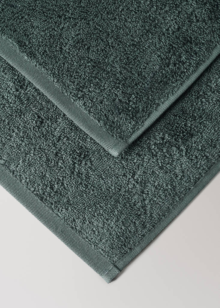 Soft cotton washbasin towel — Petrol Blue