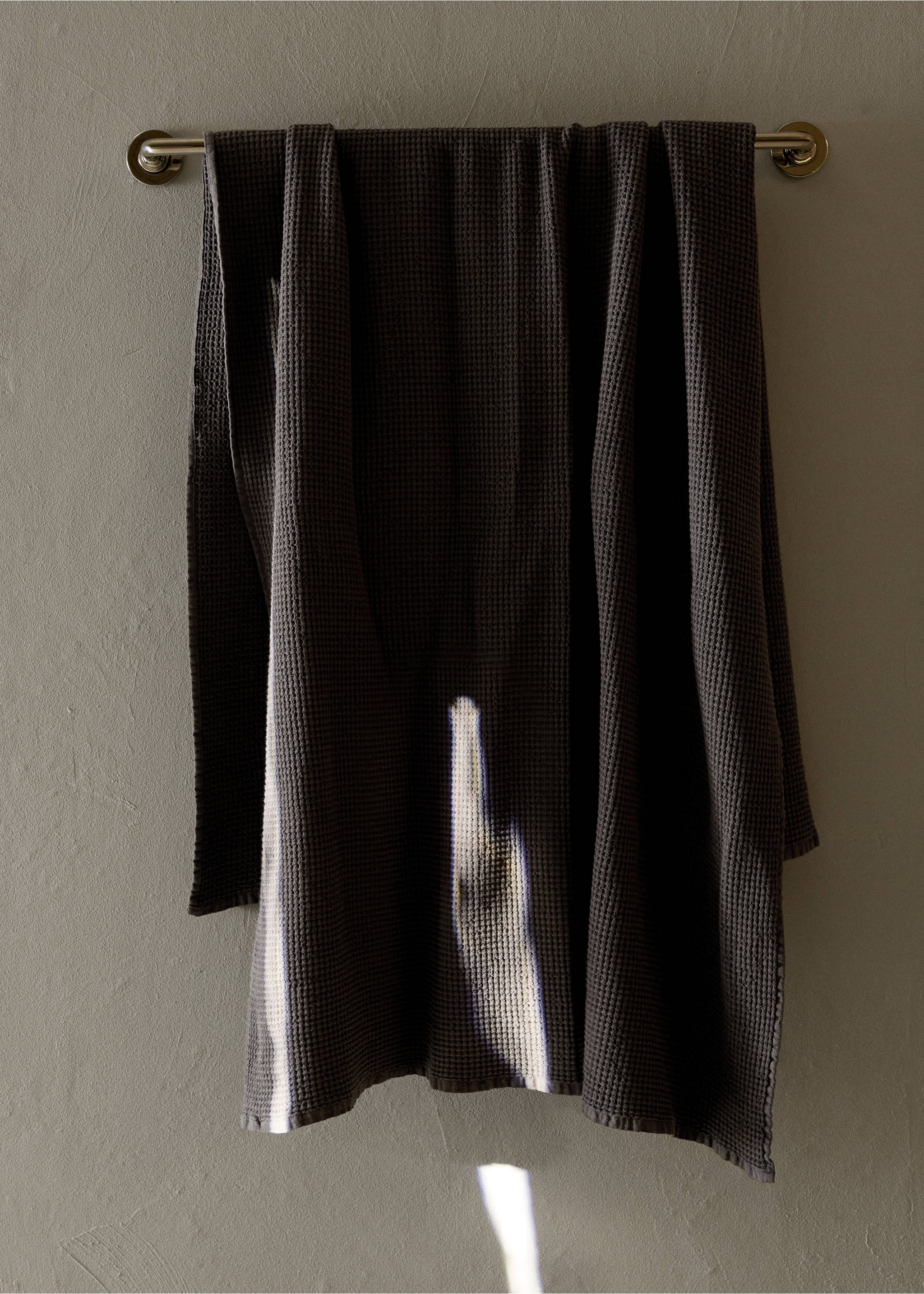 Cotton waffle bath towel - General plane, Coffee. Ref: 37002999-00.