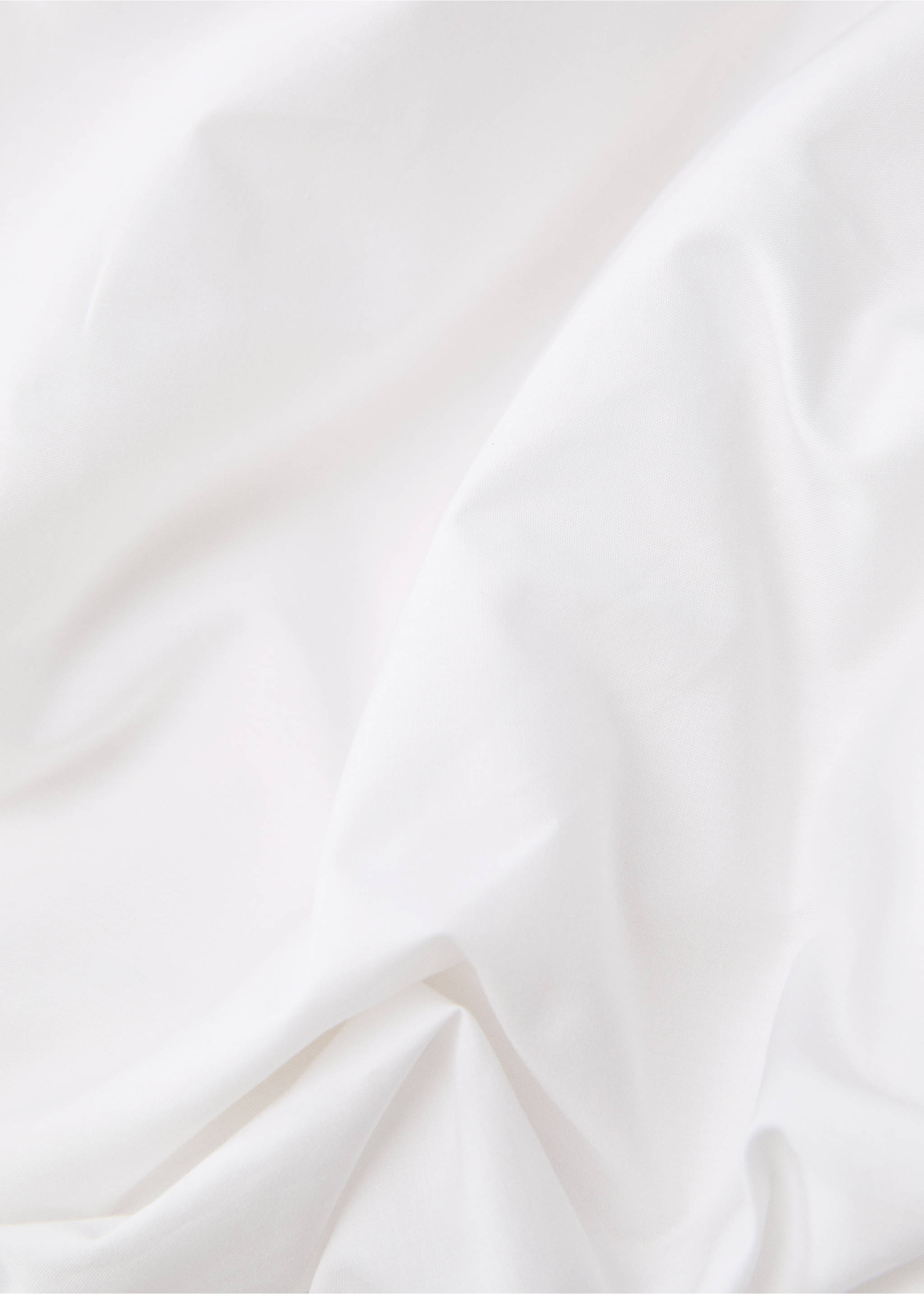 Percale cotton duvet cover Superking bed - Details of the article 2, White. Ref: 37003070-00.