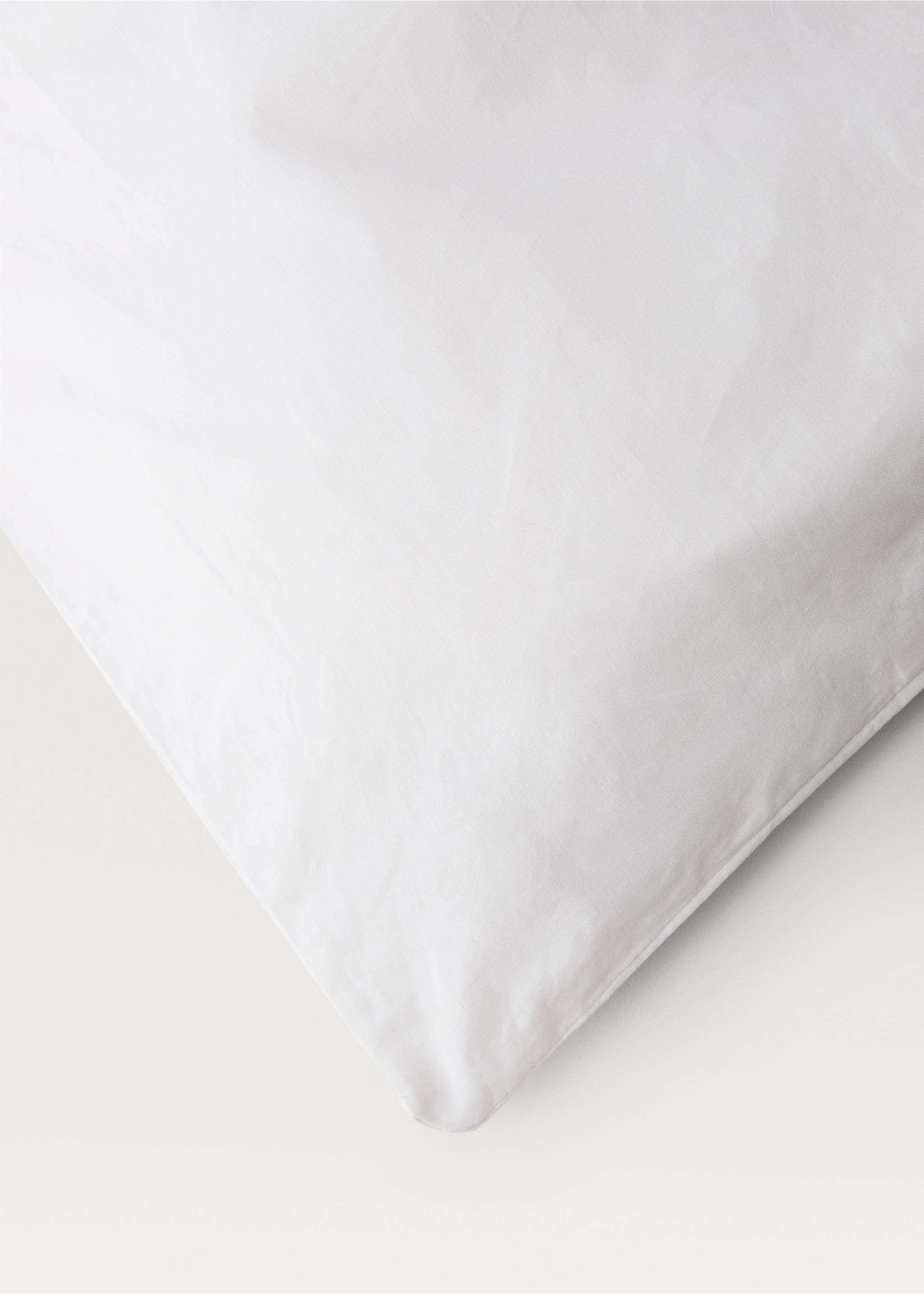 Percale cotton duvet cover Superking bed - Details of the article 3, White. Ref: 37003070-00.
