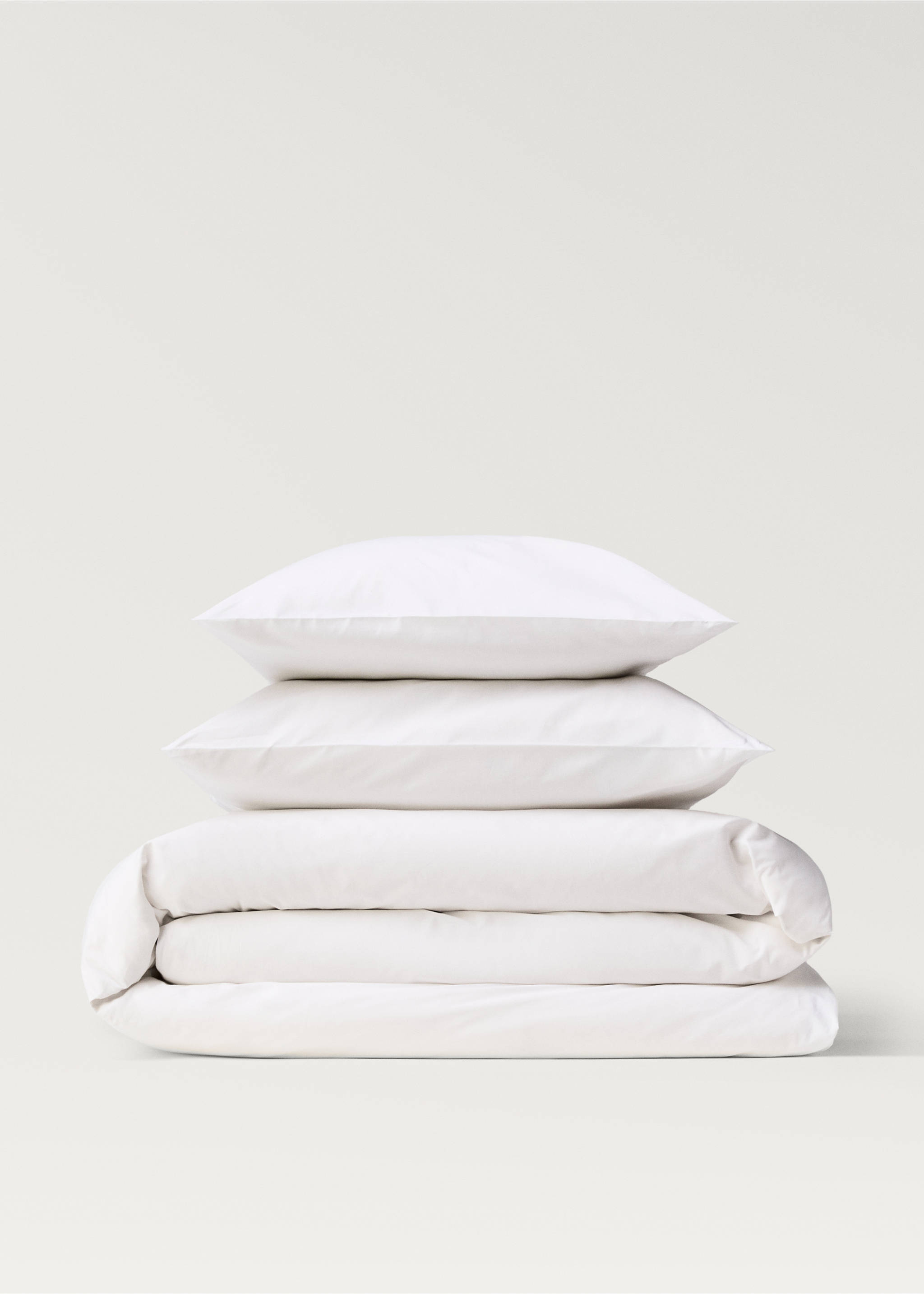 Percale cotton duvet cover Superking bed - Article without model, White. Ref: 37003070-00.