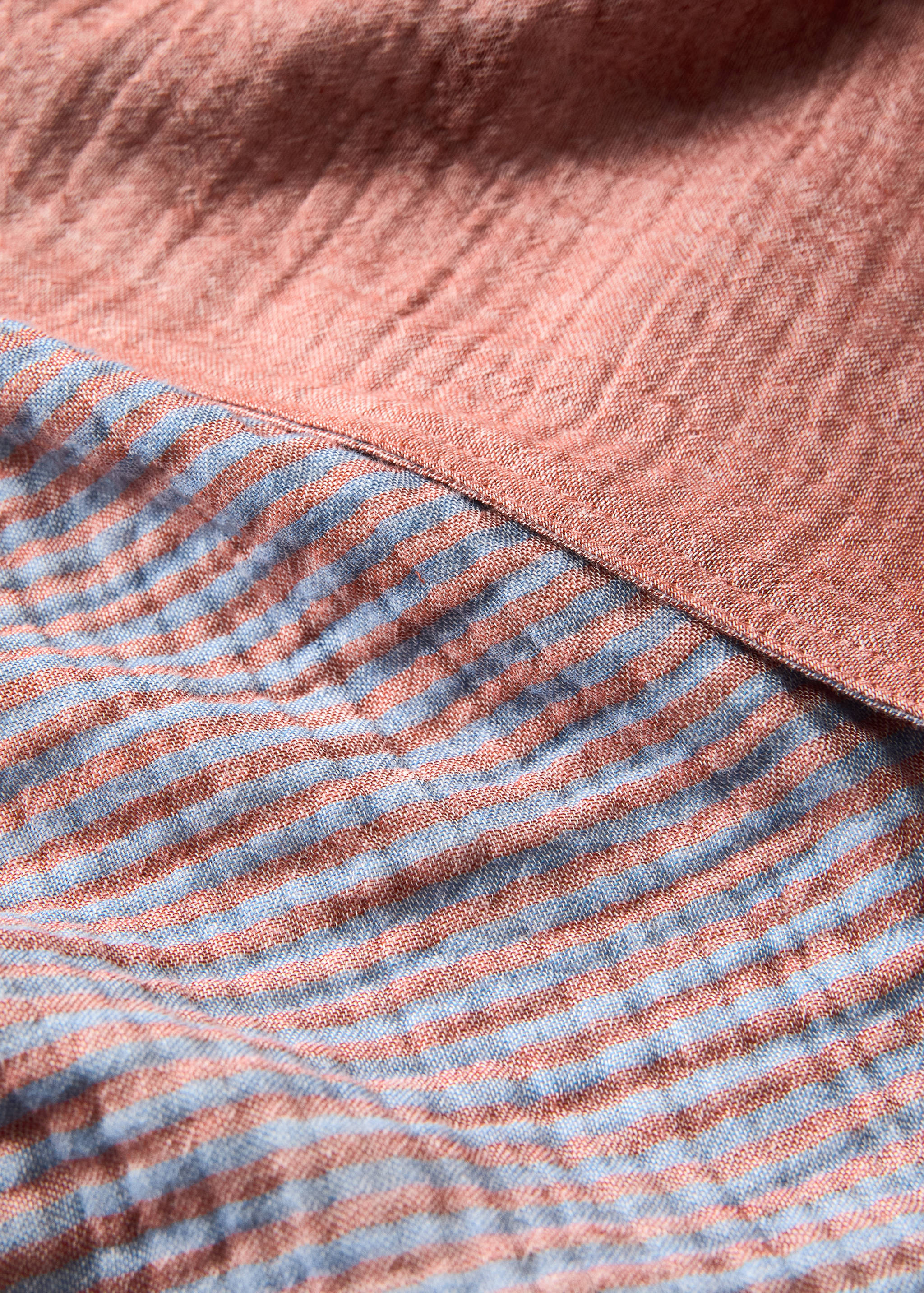 100% cotton striped duvet cover for single bed - Details of the article 1