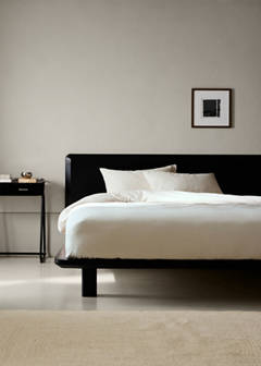 Washed cotton duvet cover King bed — Sand 1