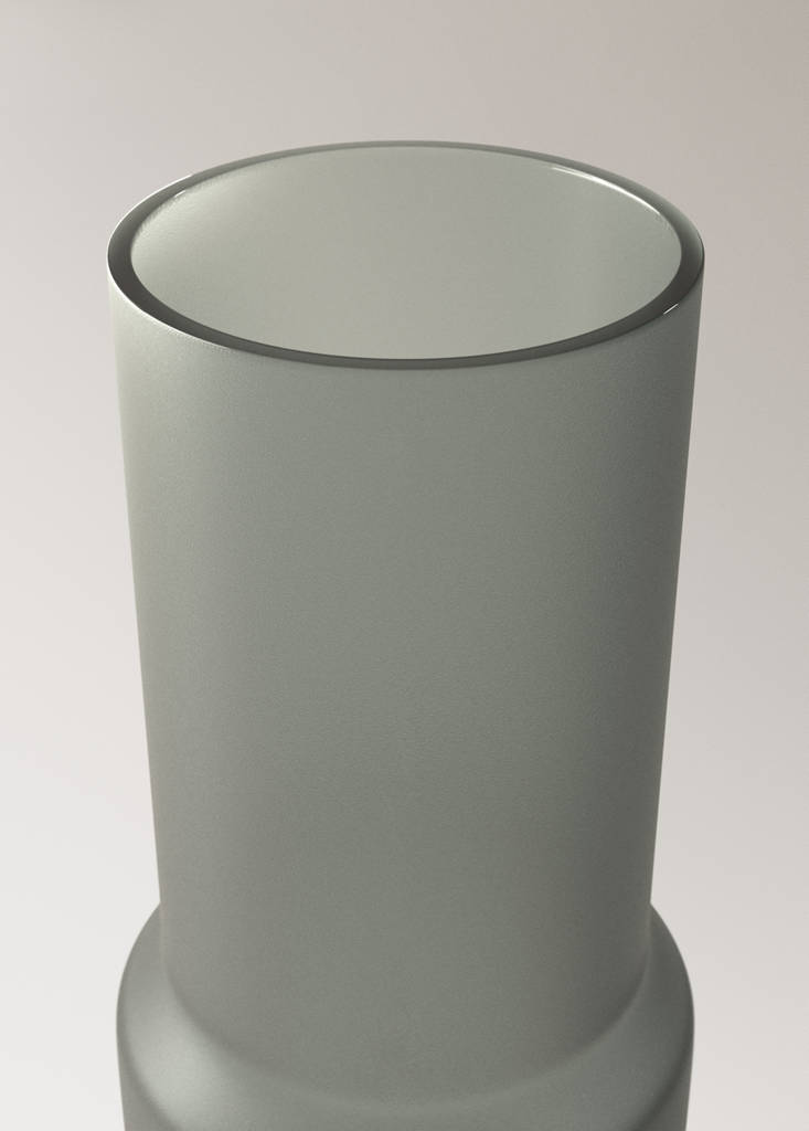 Green glass vase — Blue