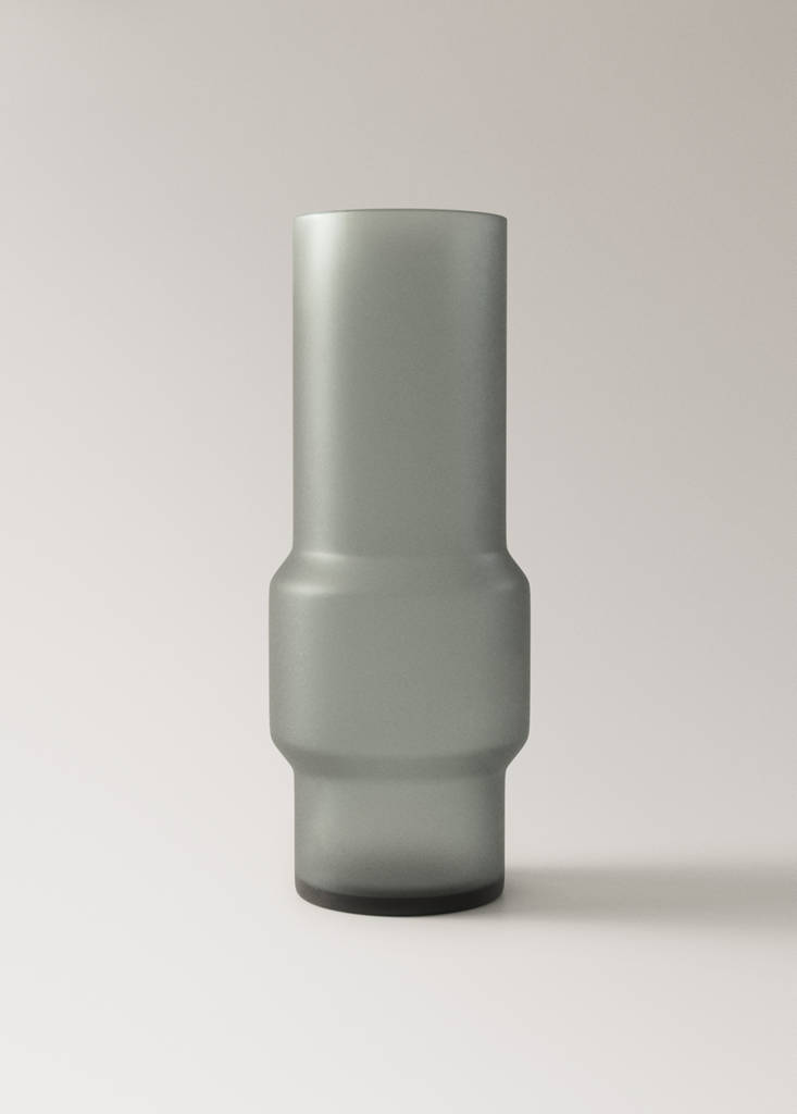 Green glass vase — Blue
