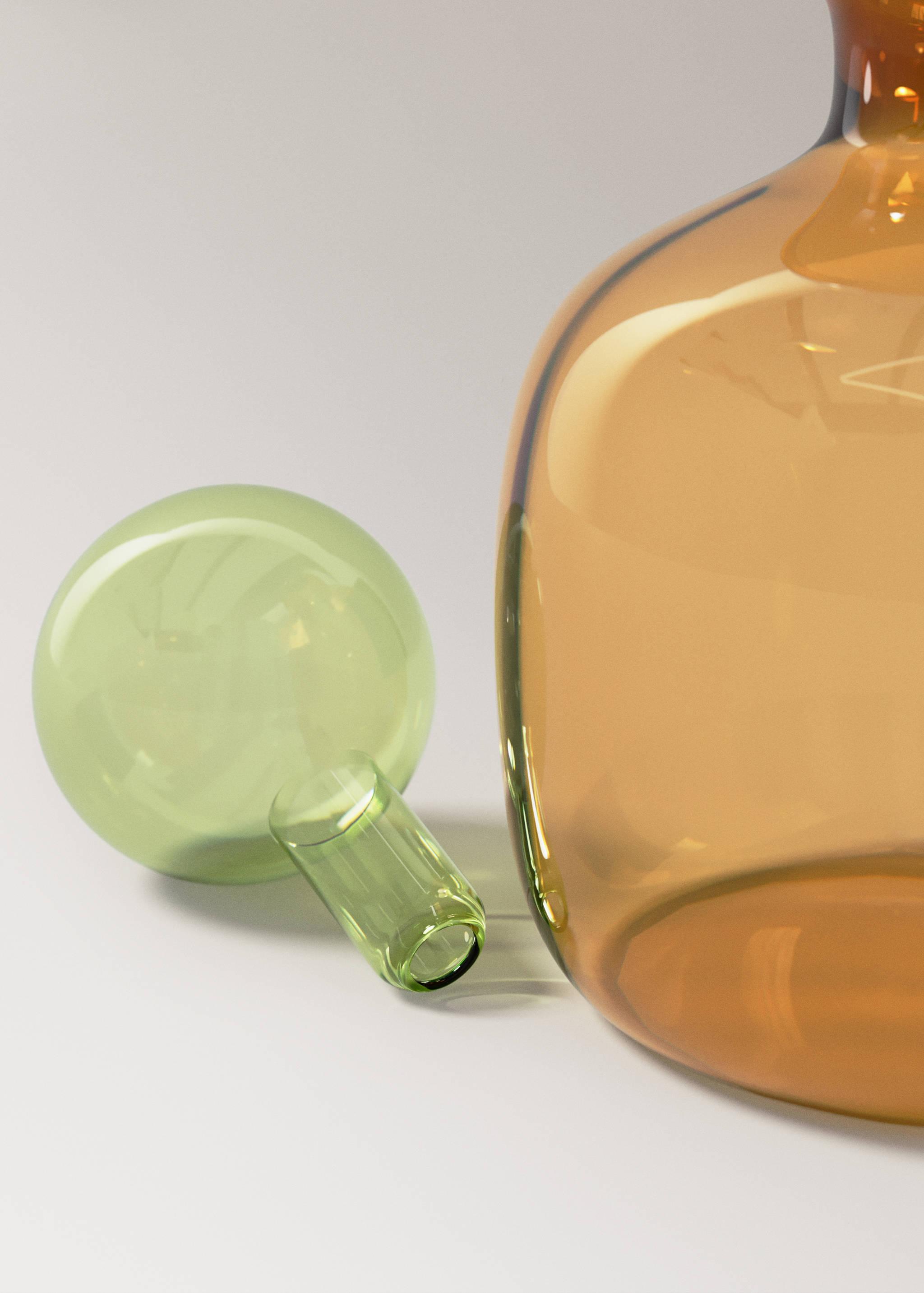 Kleine zweifarbige Dekorvase aus Borosilikatglas - Detail des Artikels 1