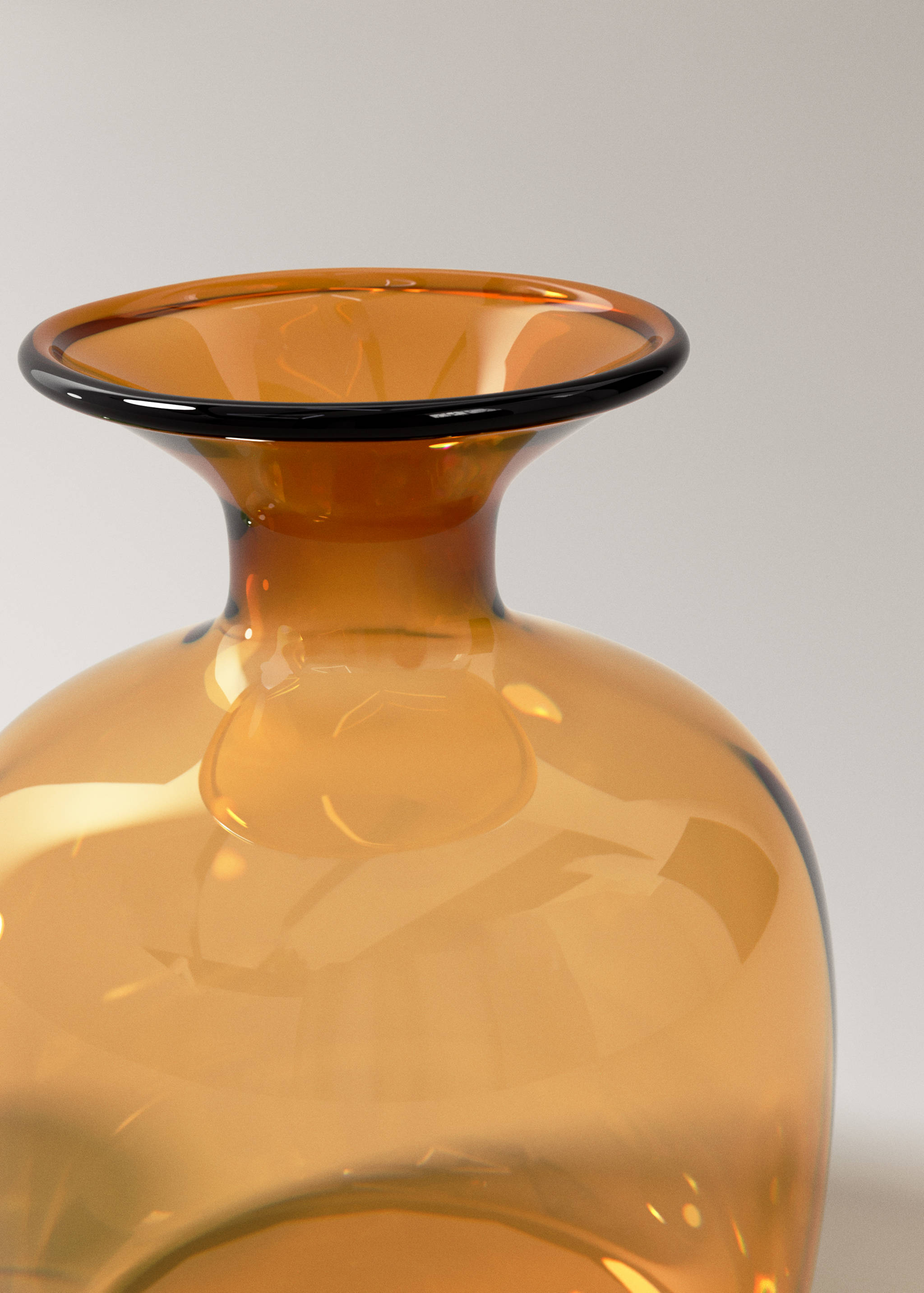 Kleine zweifarbige Dekorvase aus Borosilikatglas - Detail des Artikels 2