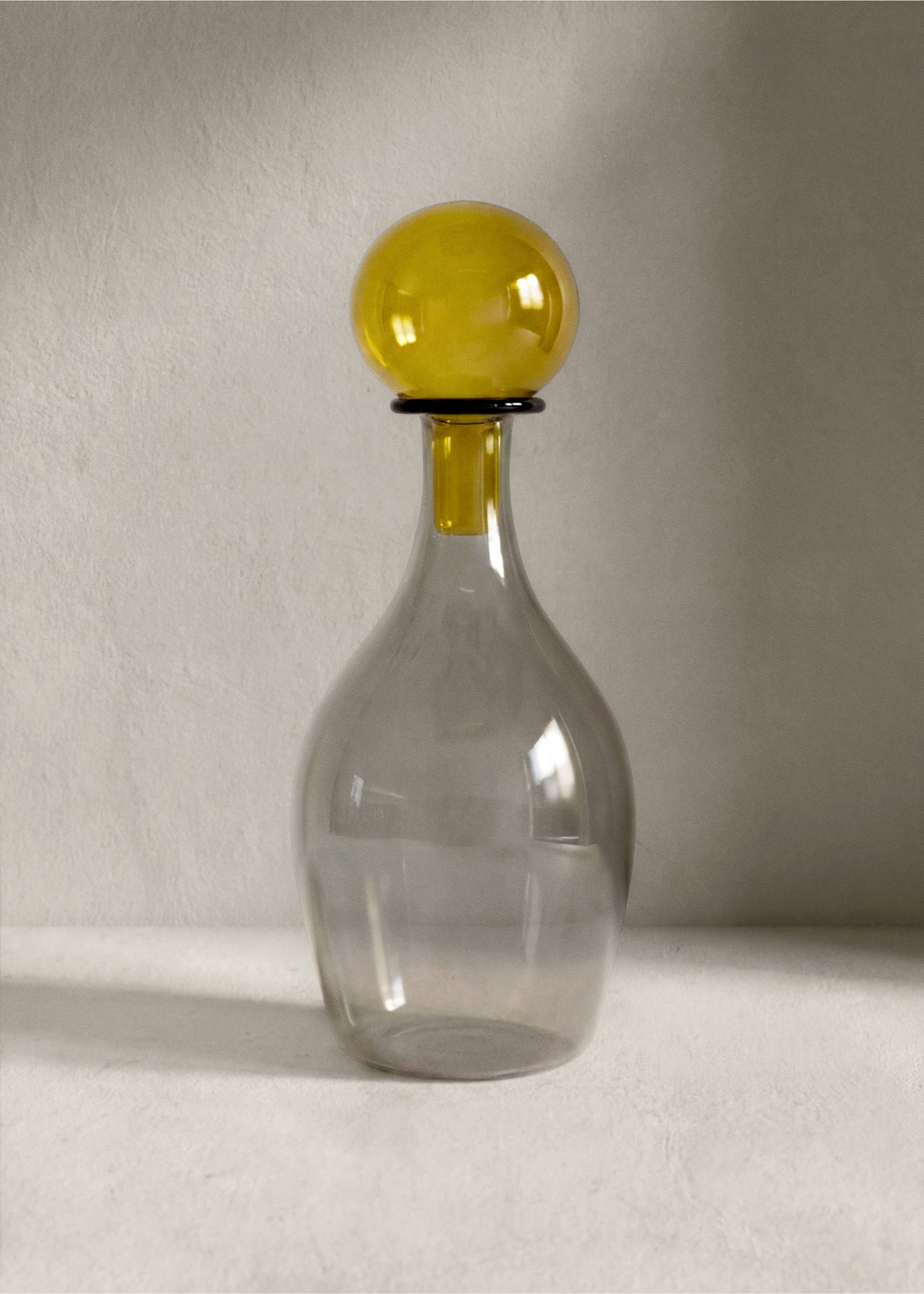 100% glass vase with stopper - General plane, Grey. Ref: 37003283-00.