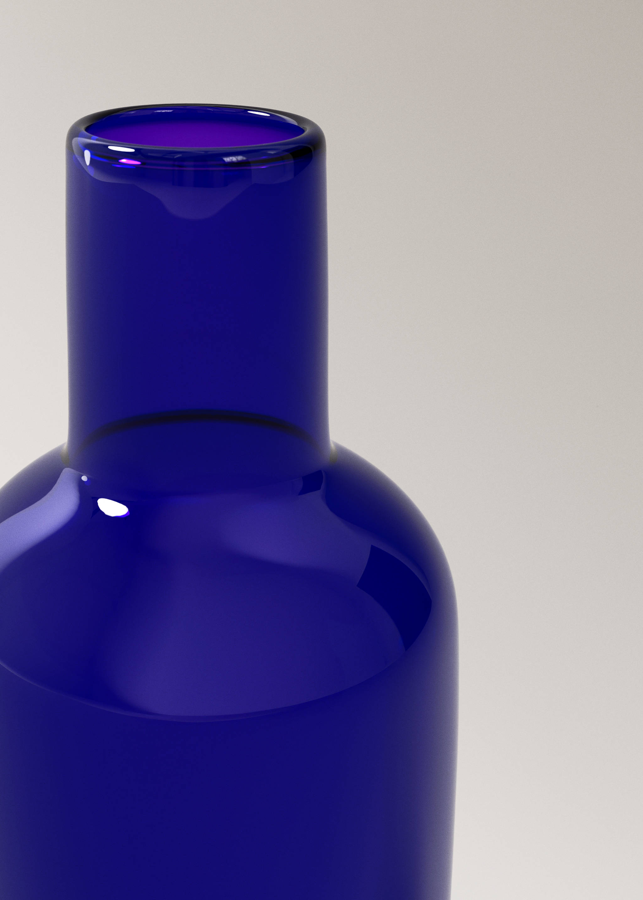 Vase 100% Kristallglas mit Stopfen - Detail des Artikels 2