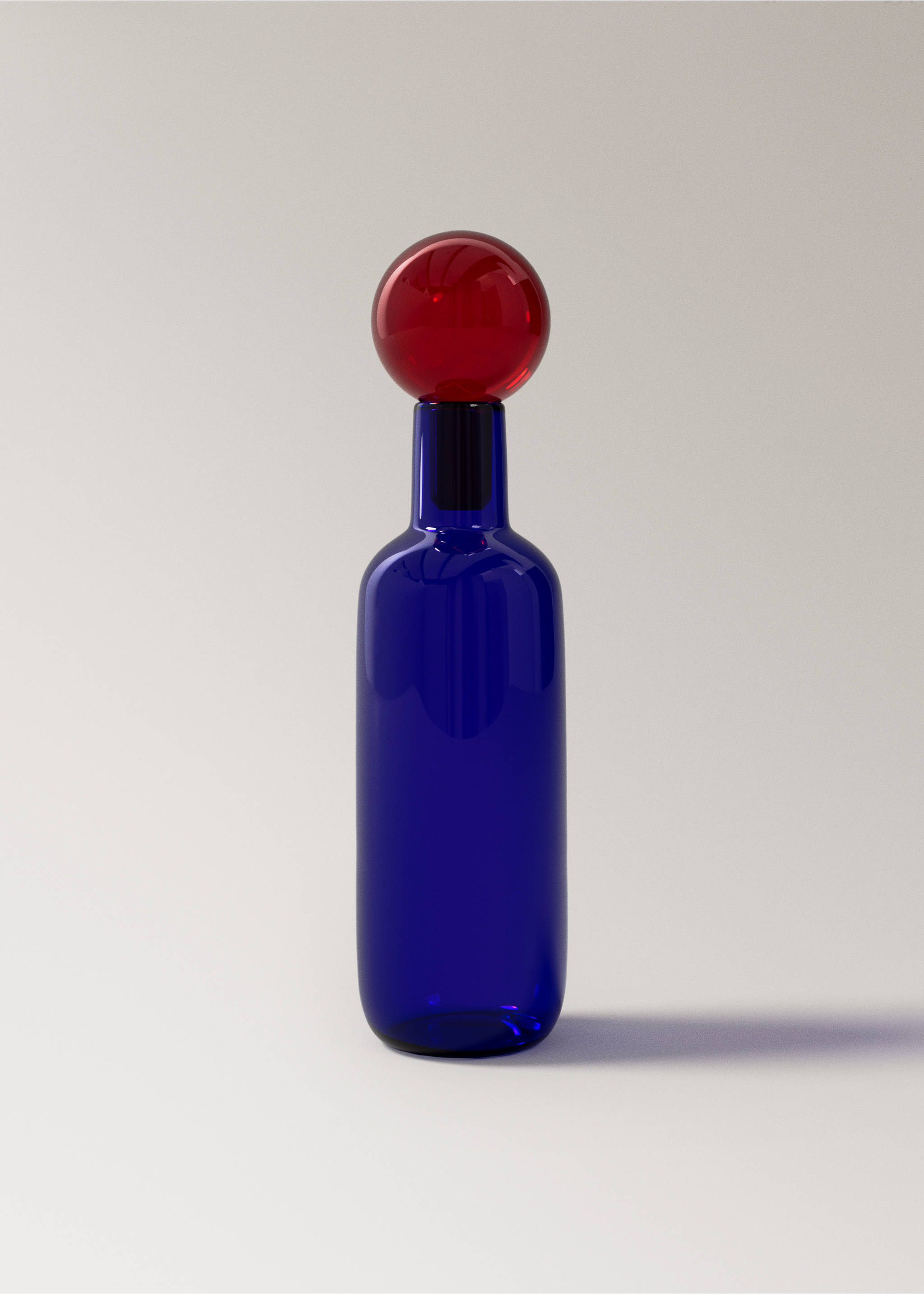 100% glass vase with stopper - Article without model, Ink Blue. Ref: 37003284-00.