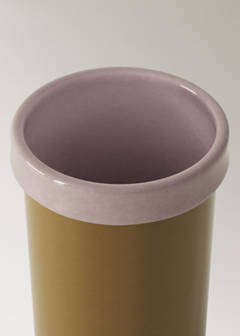 Two-tone vase, 100% glass — Brown 2
