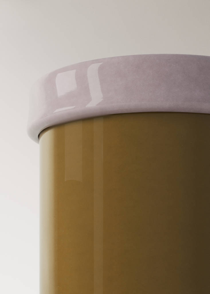 Two-tone vase, 100% glass — Brown