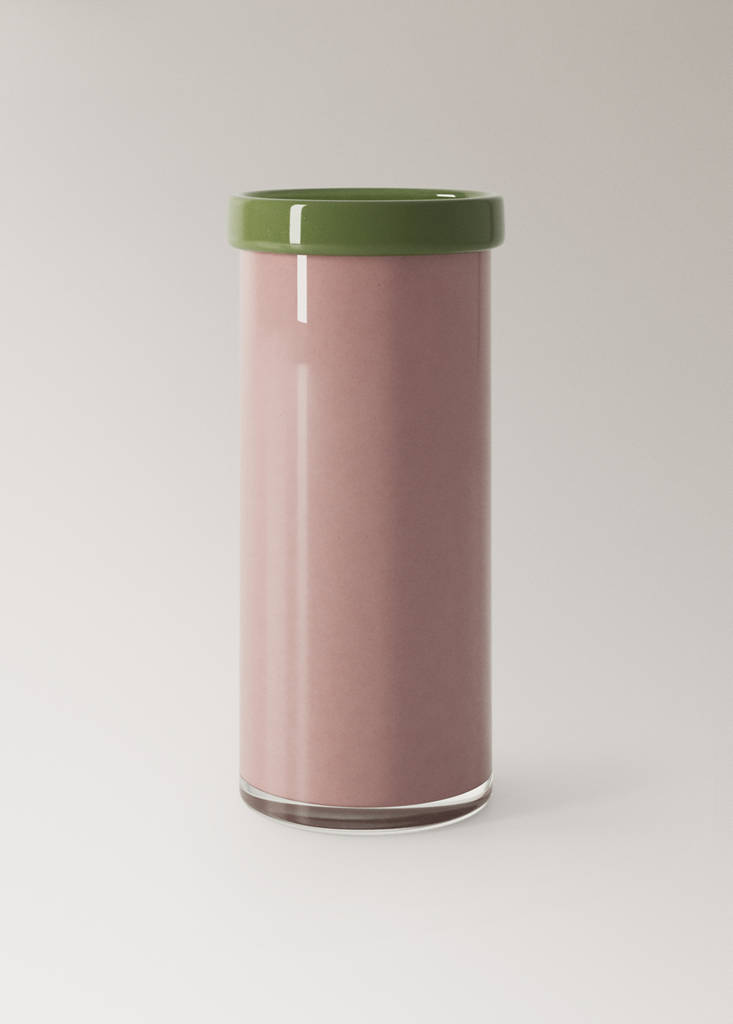 Two-tone vase, 100% glass — Light/Pastel Purple