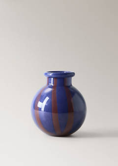 Two-tone vase, 100% glass — Ink Blue 5