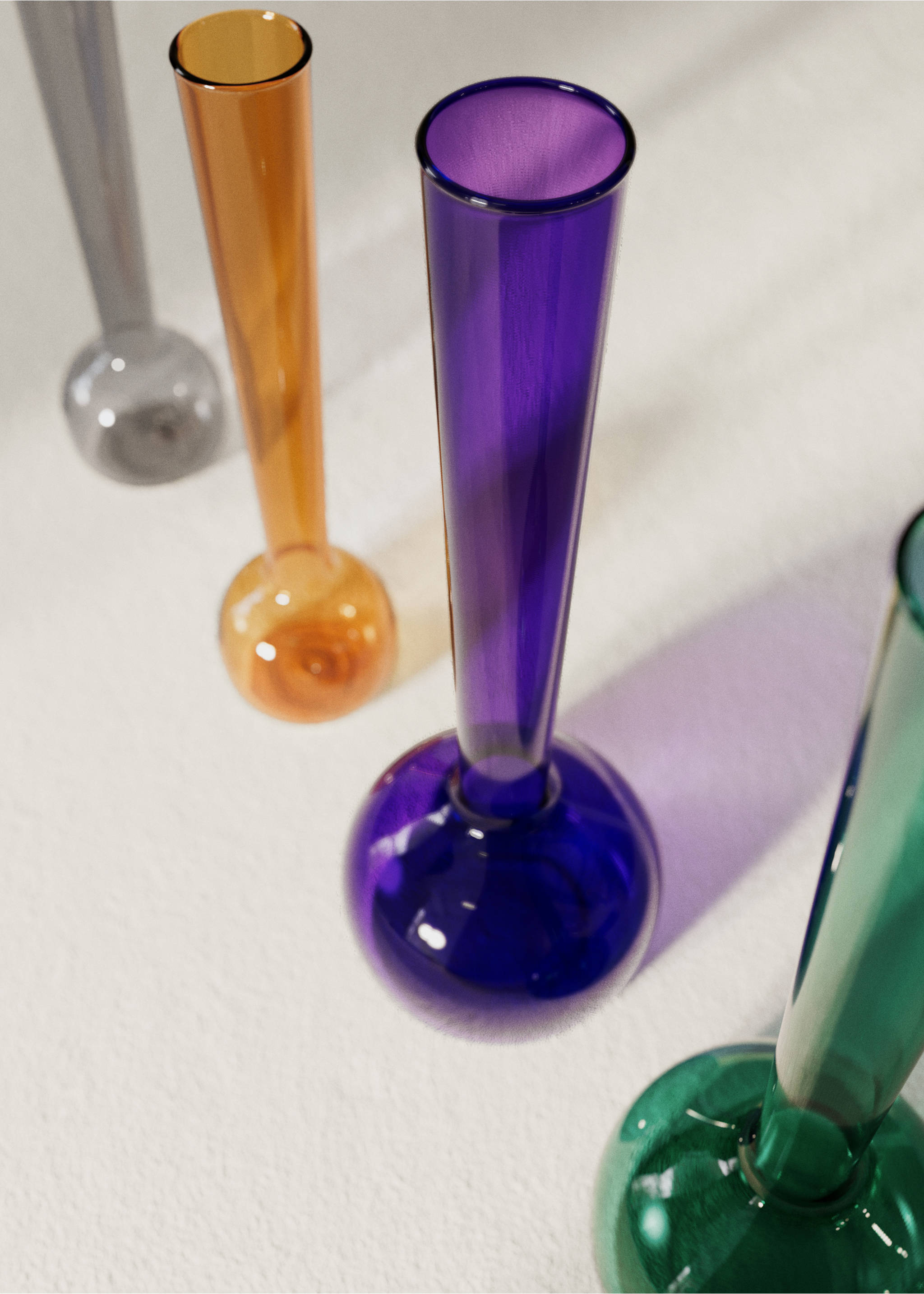 Vase en verre borosilicate - Plan général, Bleu encre. Ref: 37003290-00.