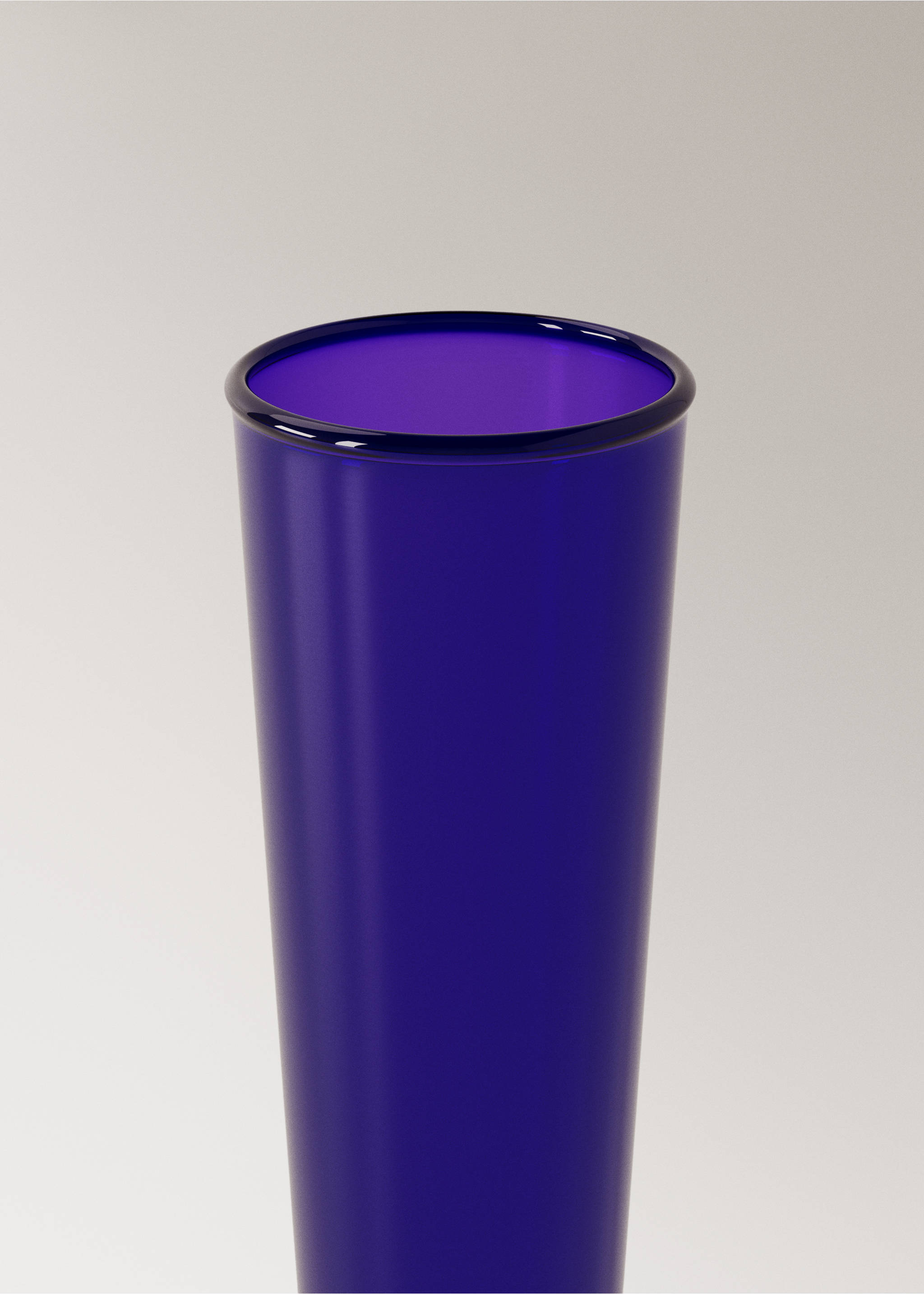 Vase en verre borosilicate - Détail de l'article 1, Bleu encre. Ref: 37003290-00.