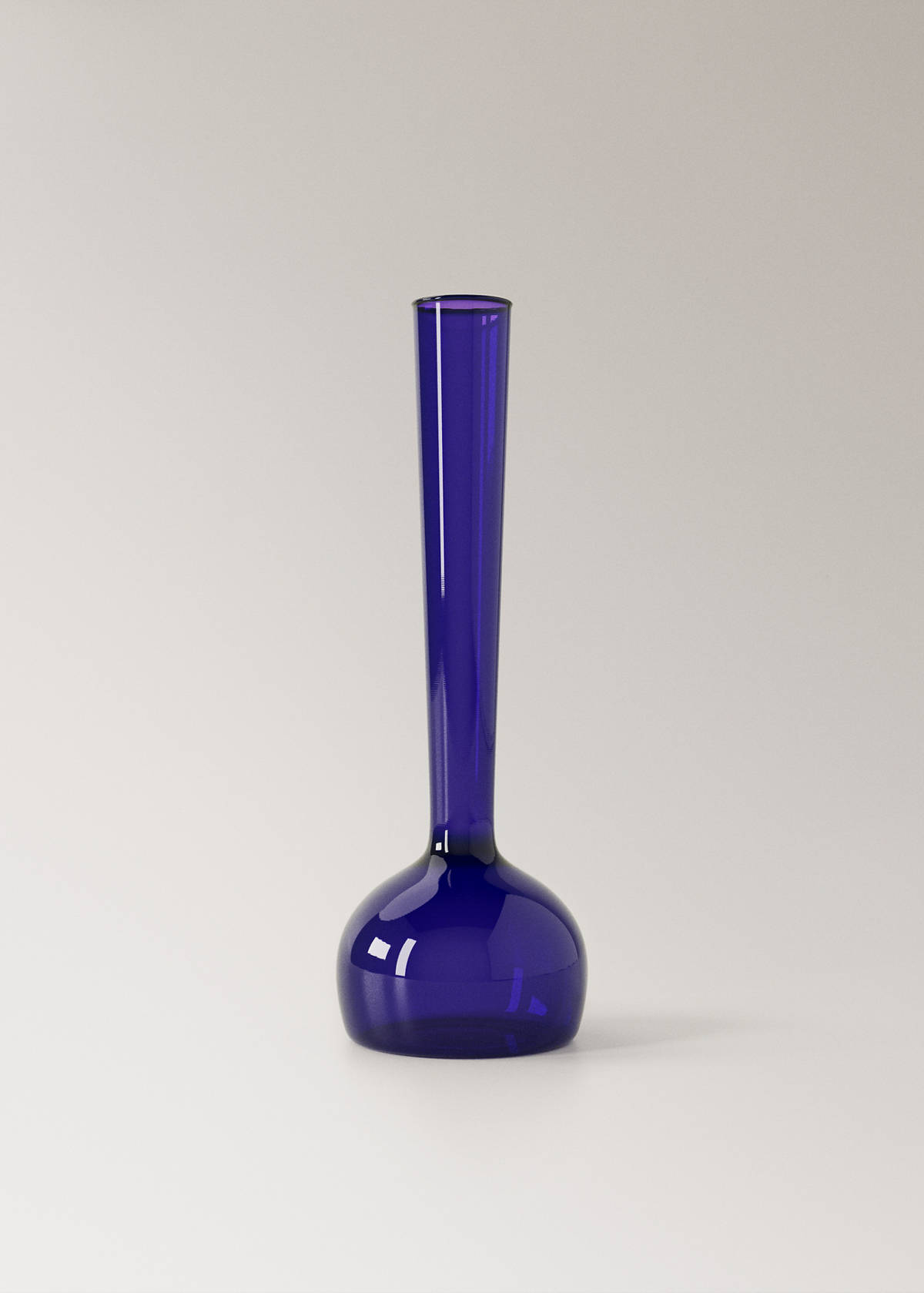 Small borosilicate bud vase — Ink Blue
