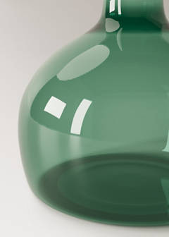 Small borosilicate bud vase — Petrol Blue 3