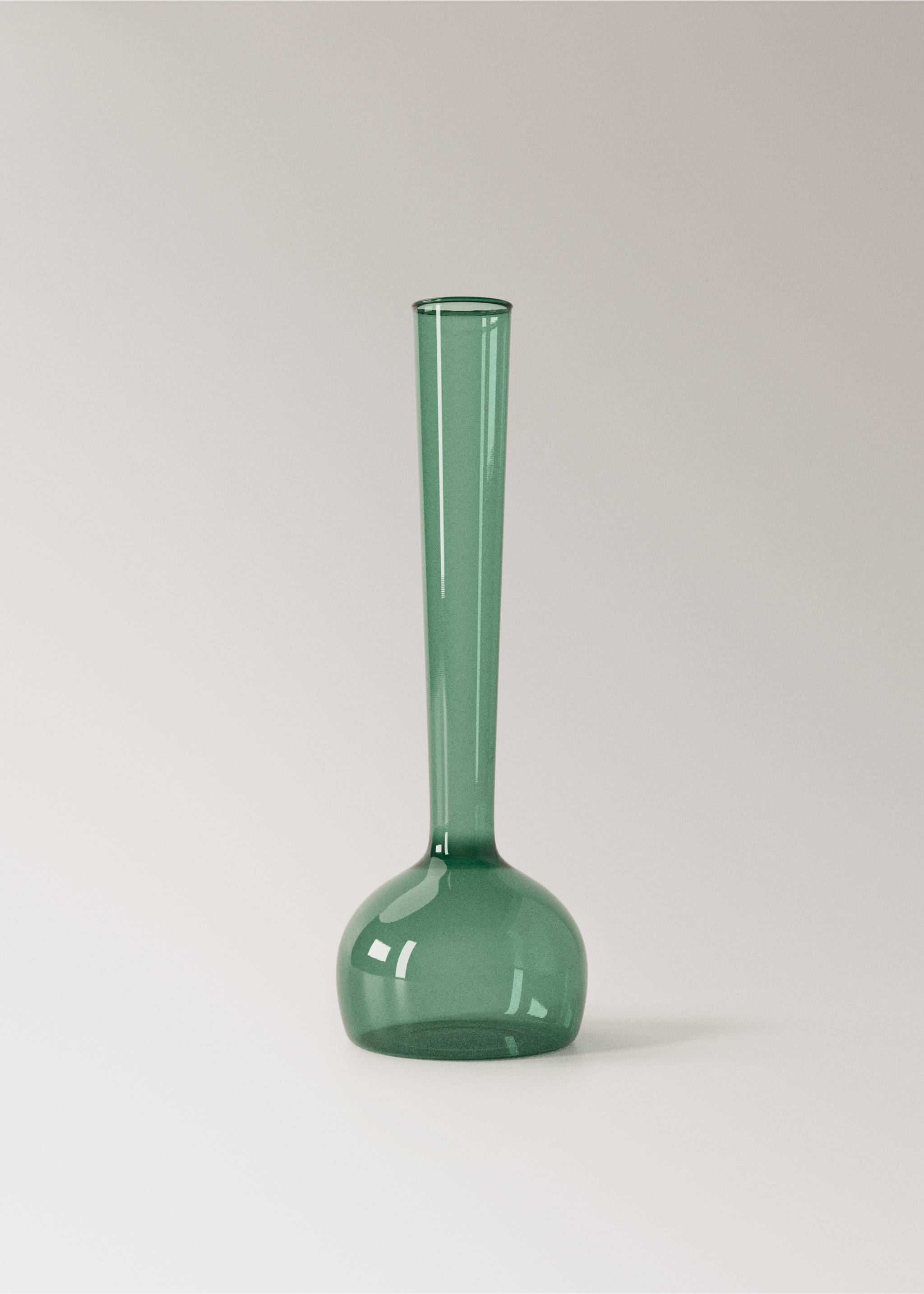 100% glass vase with a glossy finish - Article without model, Petrol Blue. Ref: 37003290-00.