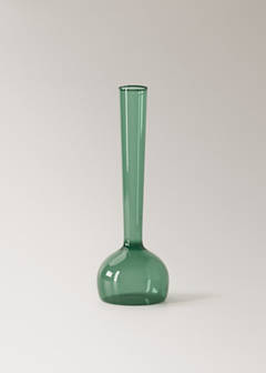 Small borosilicate bud vase — Petrol Blue 5