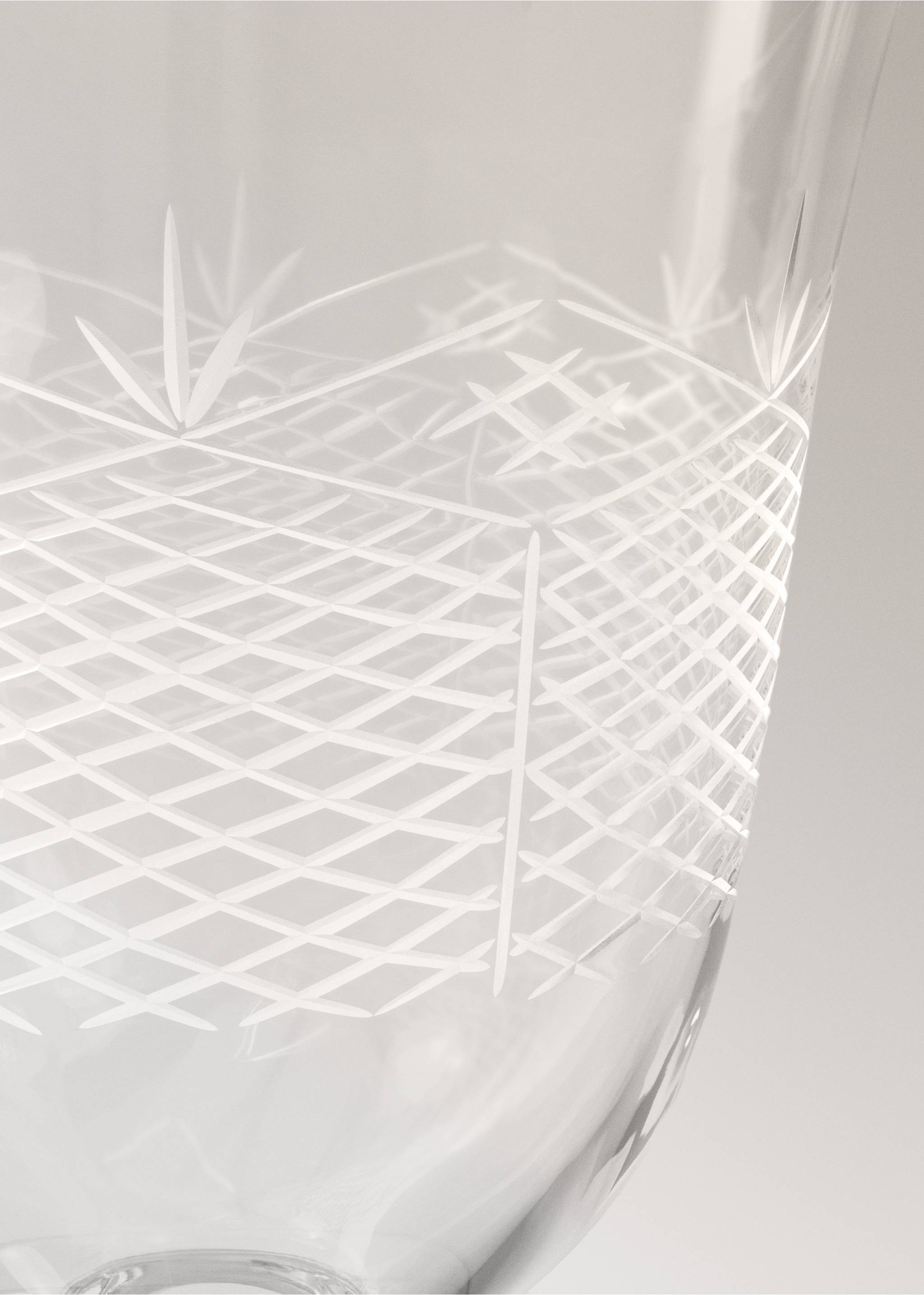 Glass vase with etched details - Details of the article 3, Black. Ref: 37003291-00.